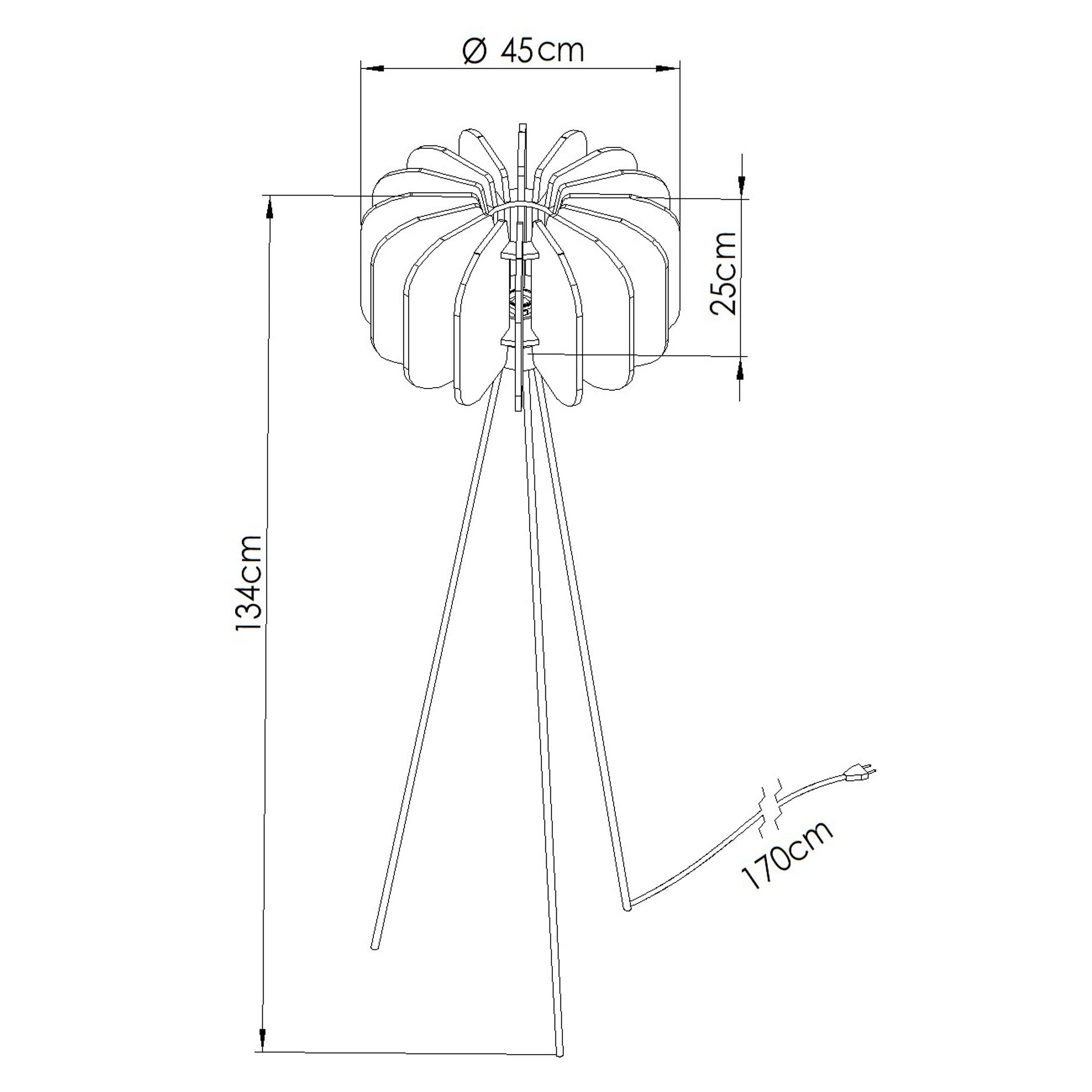 Lampa podłogowa z filcu Mula 45 cm granatowa
