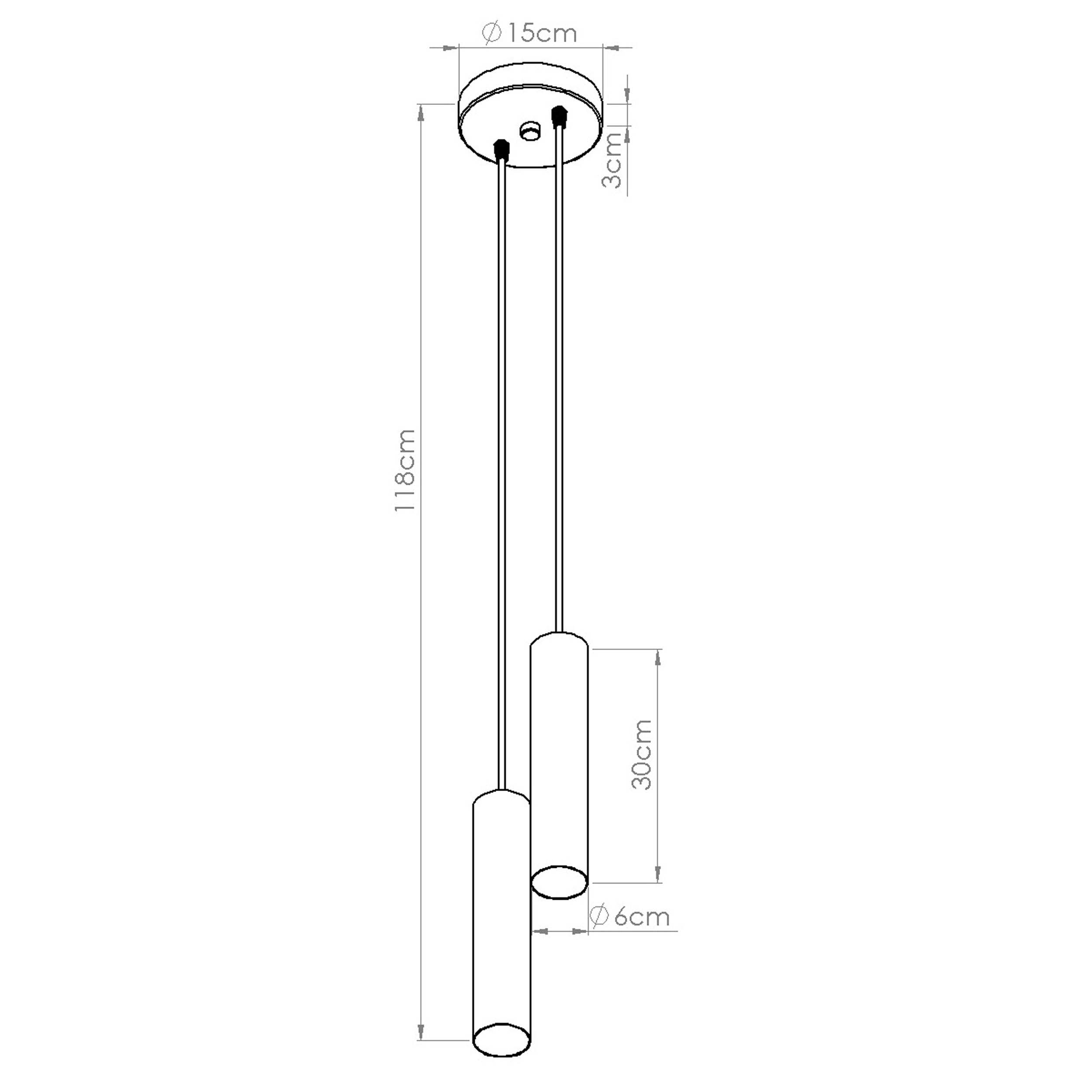 Lampa wisząca Lagos x2 biała