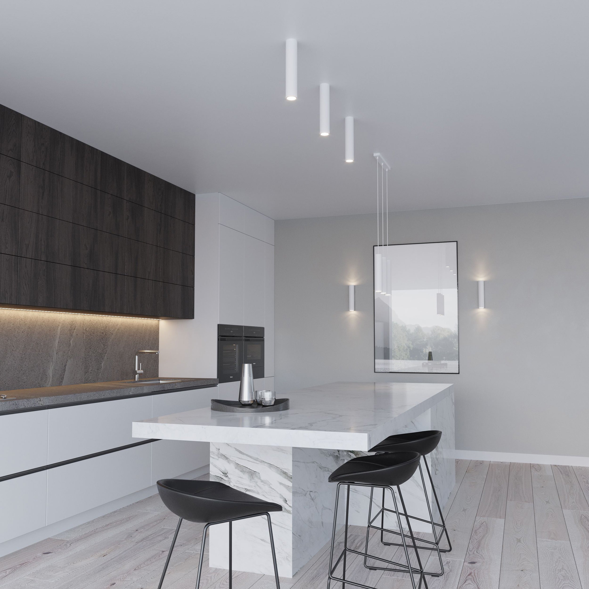 Lampa wisząca Lagos x2 biała