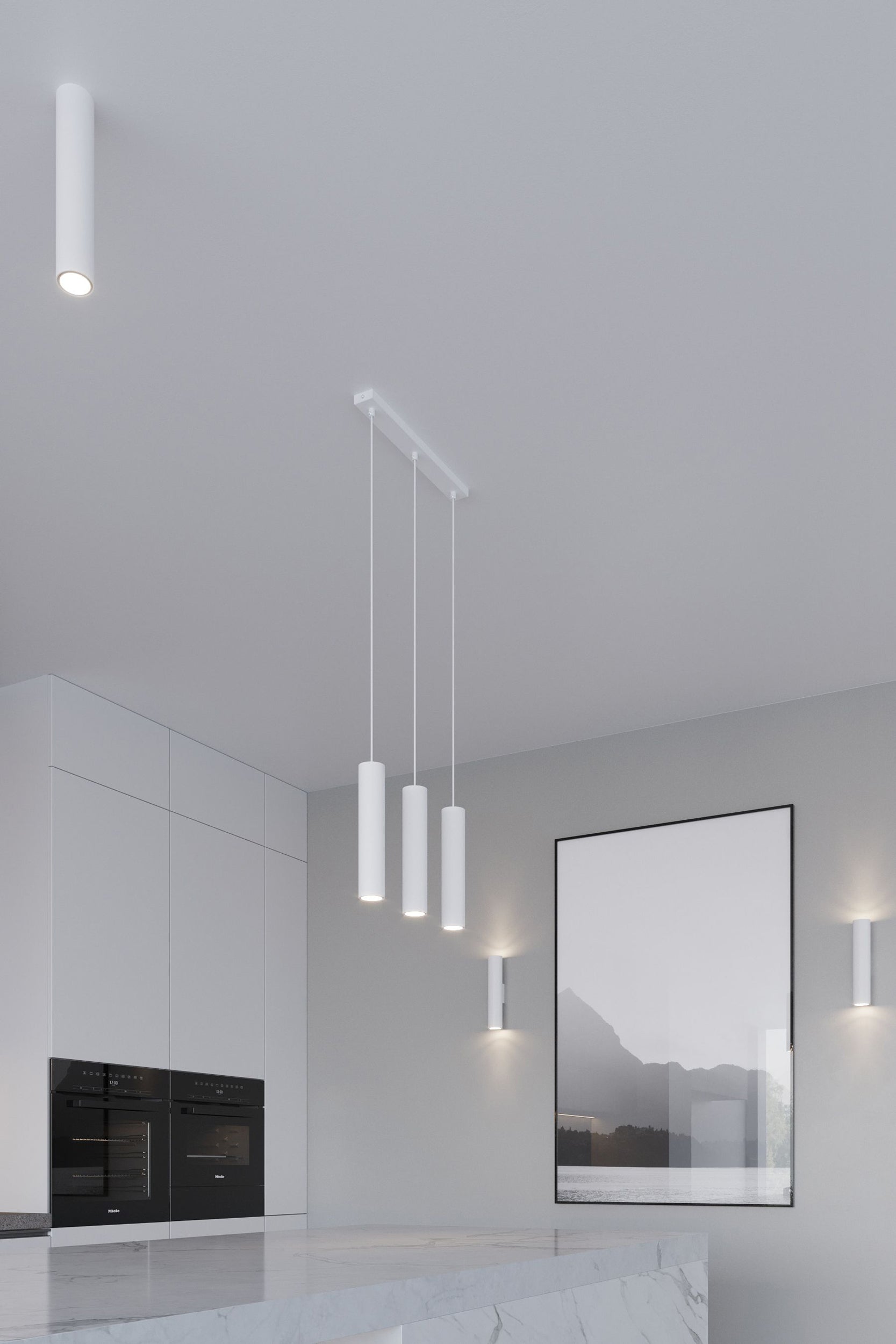 Lampa wisząca Lagos x2 biała