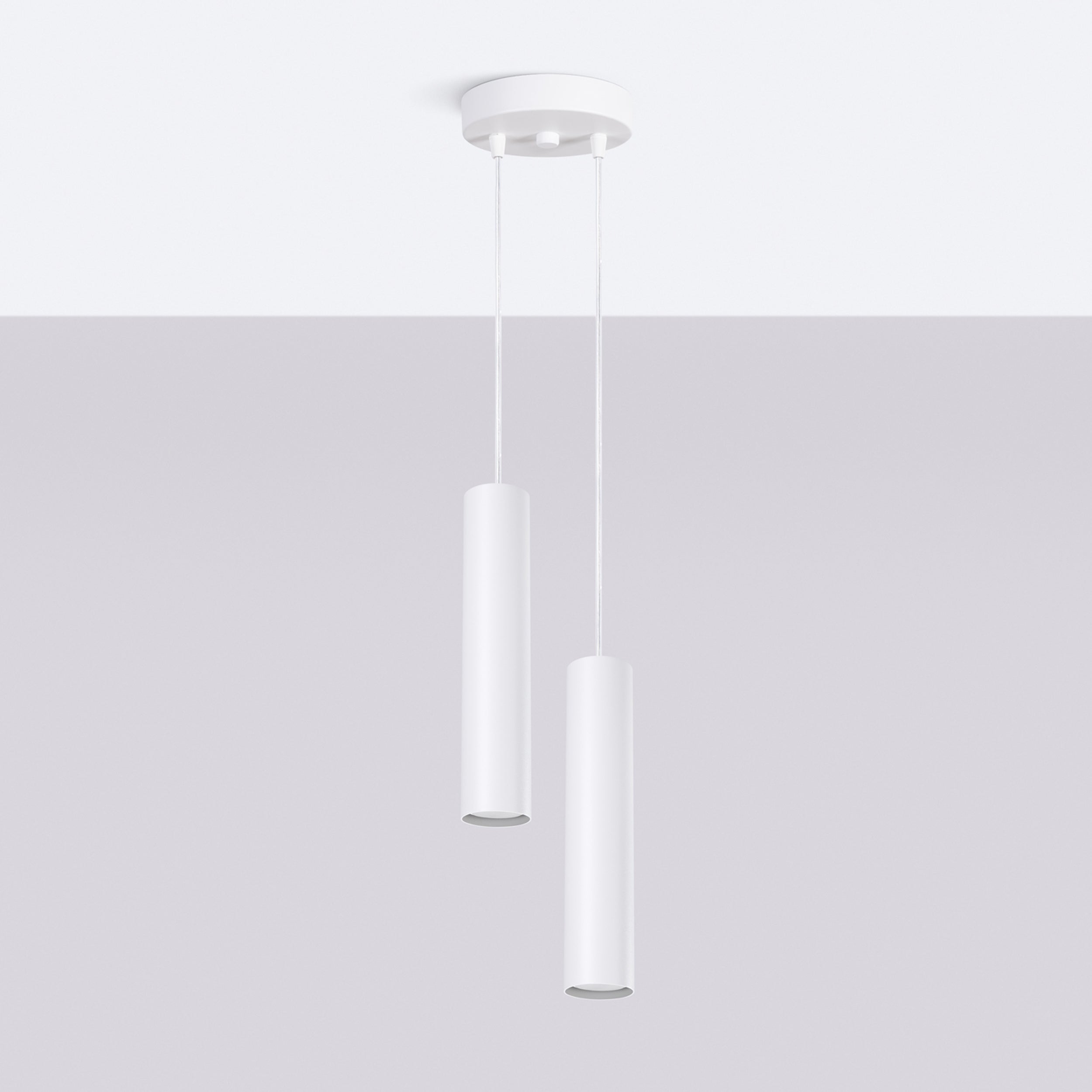 Lampa wisząca Lagos x2 biała