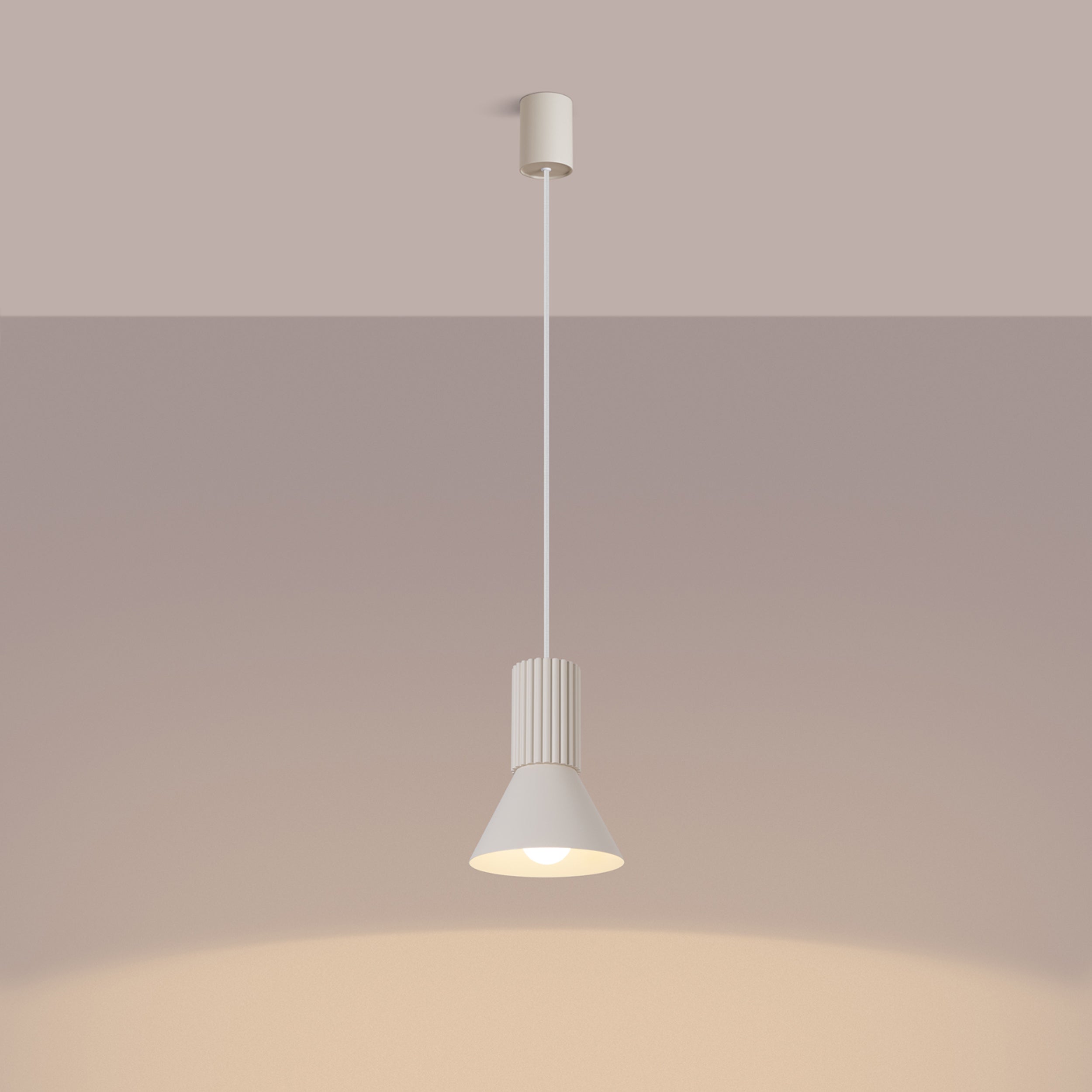Lampa wisząca Estria x1 beżowa