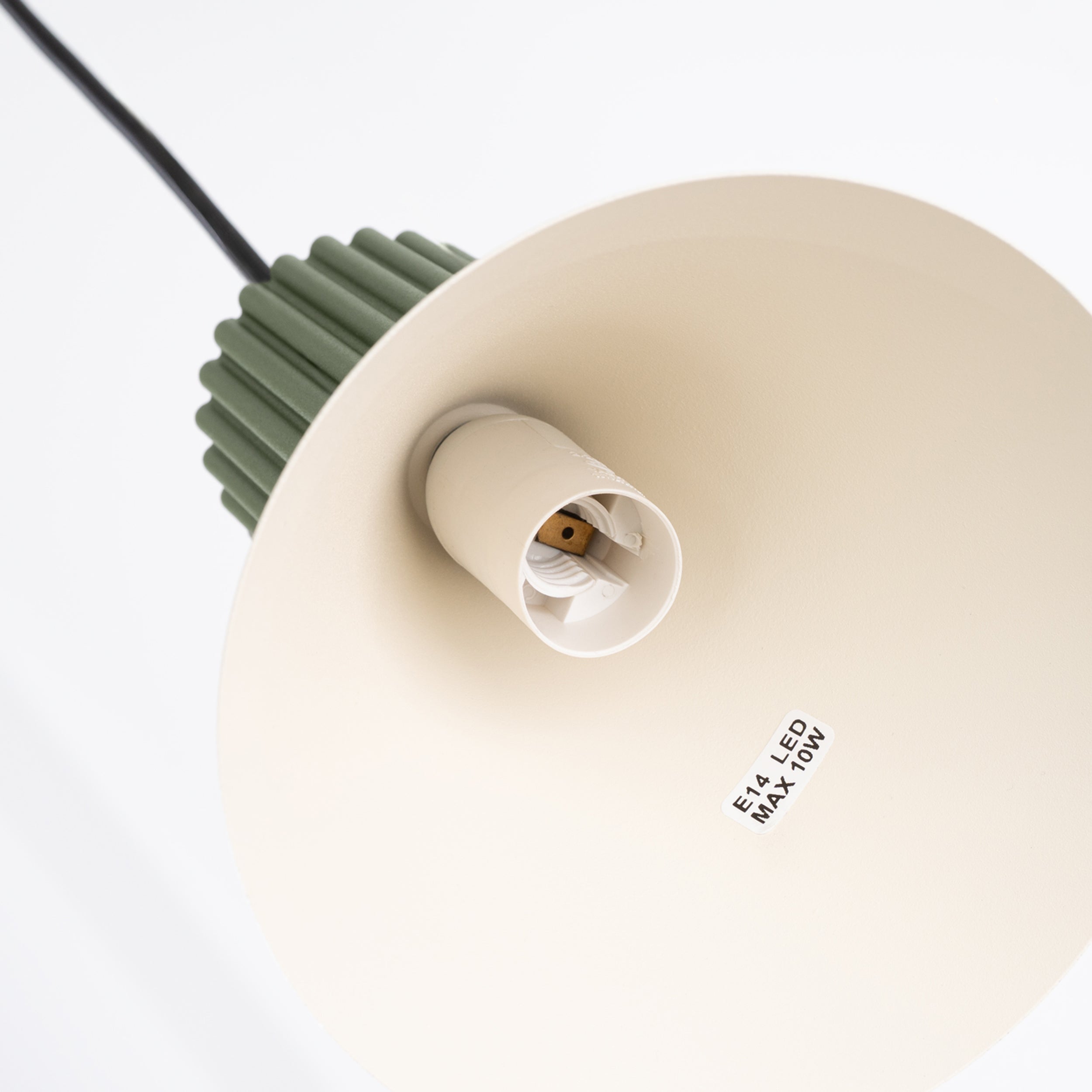 Lampa wisząca Estria x3 beżowa/zielona oliwka