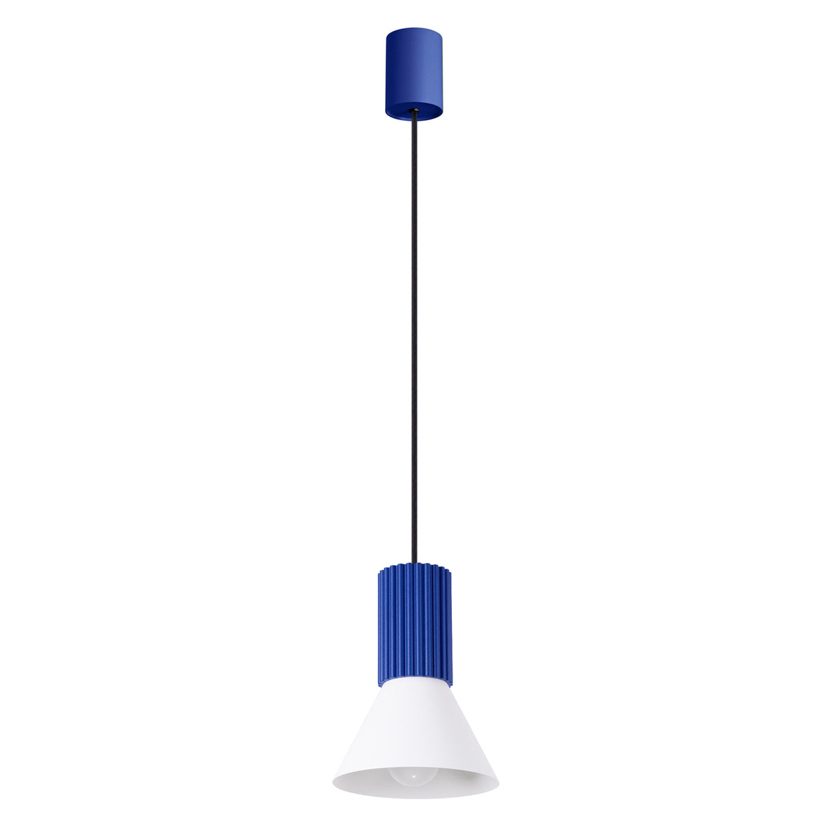 Lampa wisząca Estria x1 biała/ultramaryna