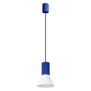 Lampa wisząca Estria x1 biała/ultramaryna