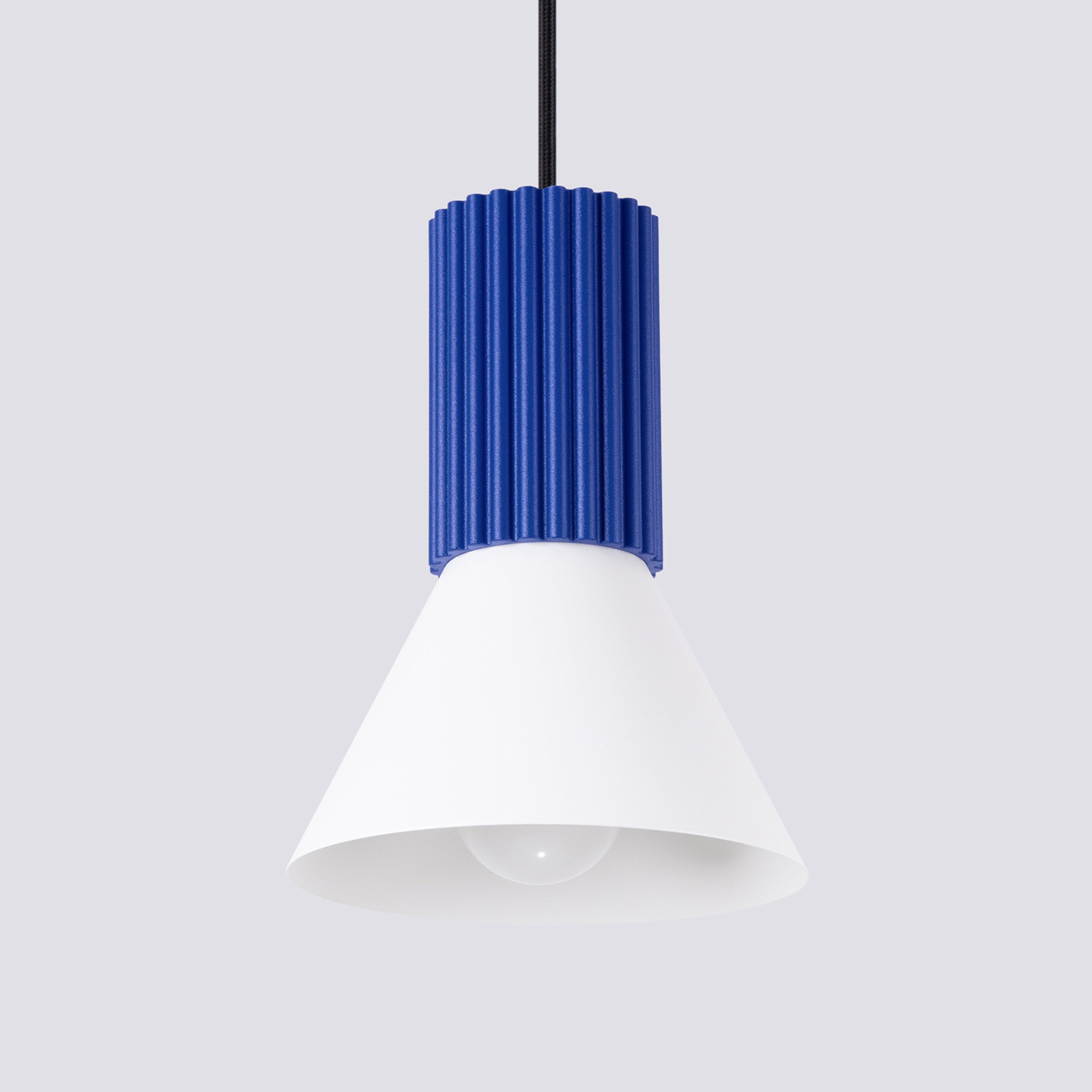 Lampa wisząca Estria x1 biała/ultramaryna