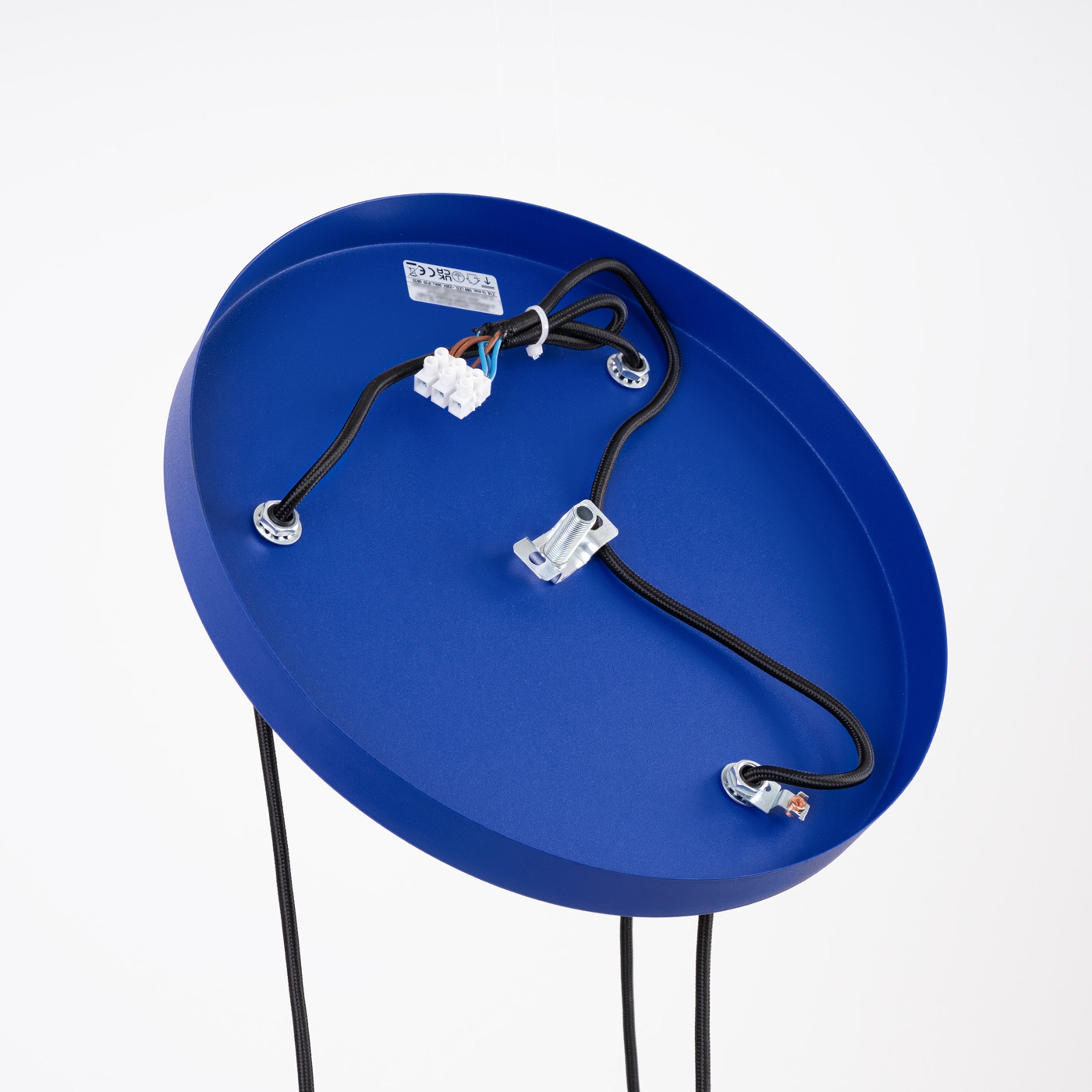 Lampa wisząca Estria x3 biała/ultramaryna