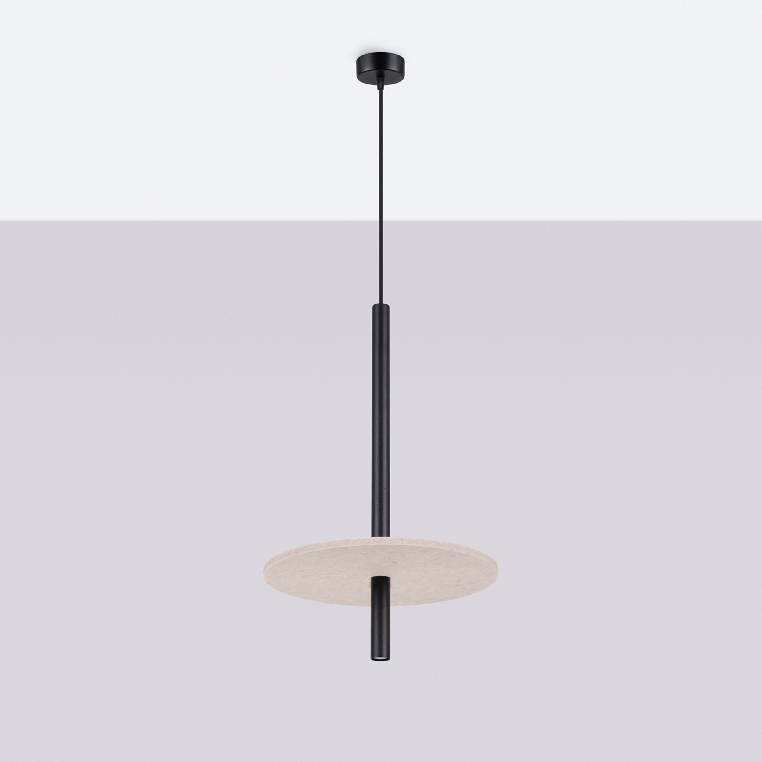 Lampa wisząca Feltro czarna/beżowa