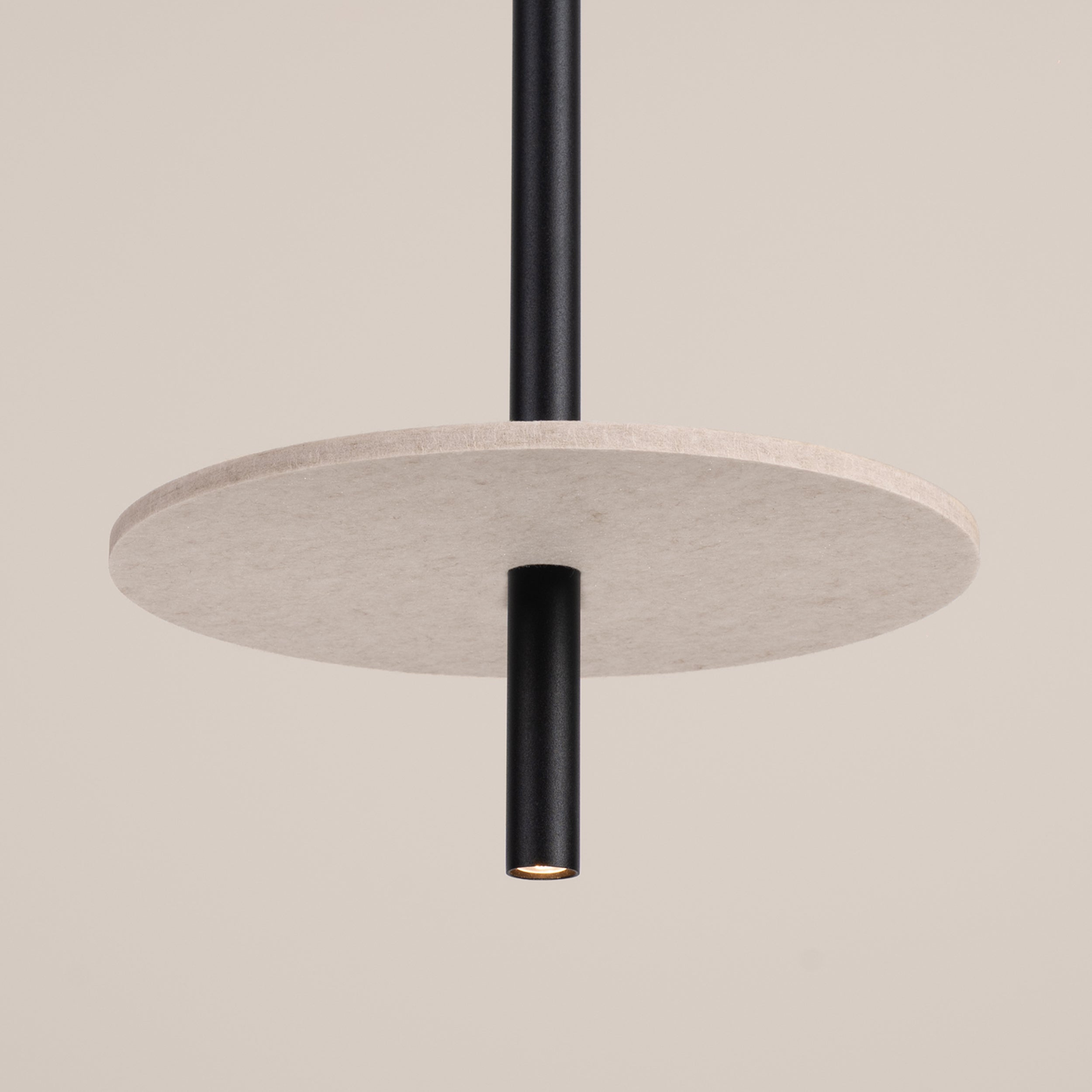 Lampa wisząca Feltro czarna/beżowa