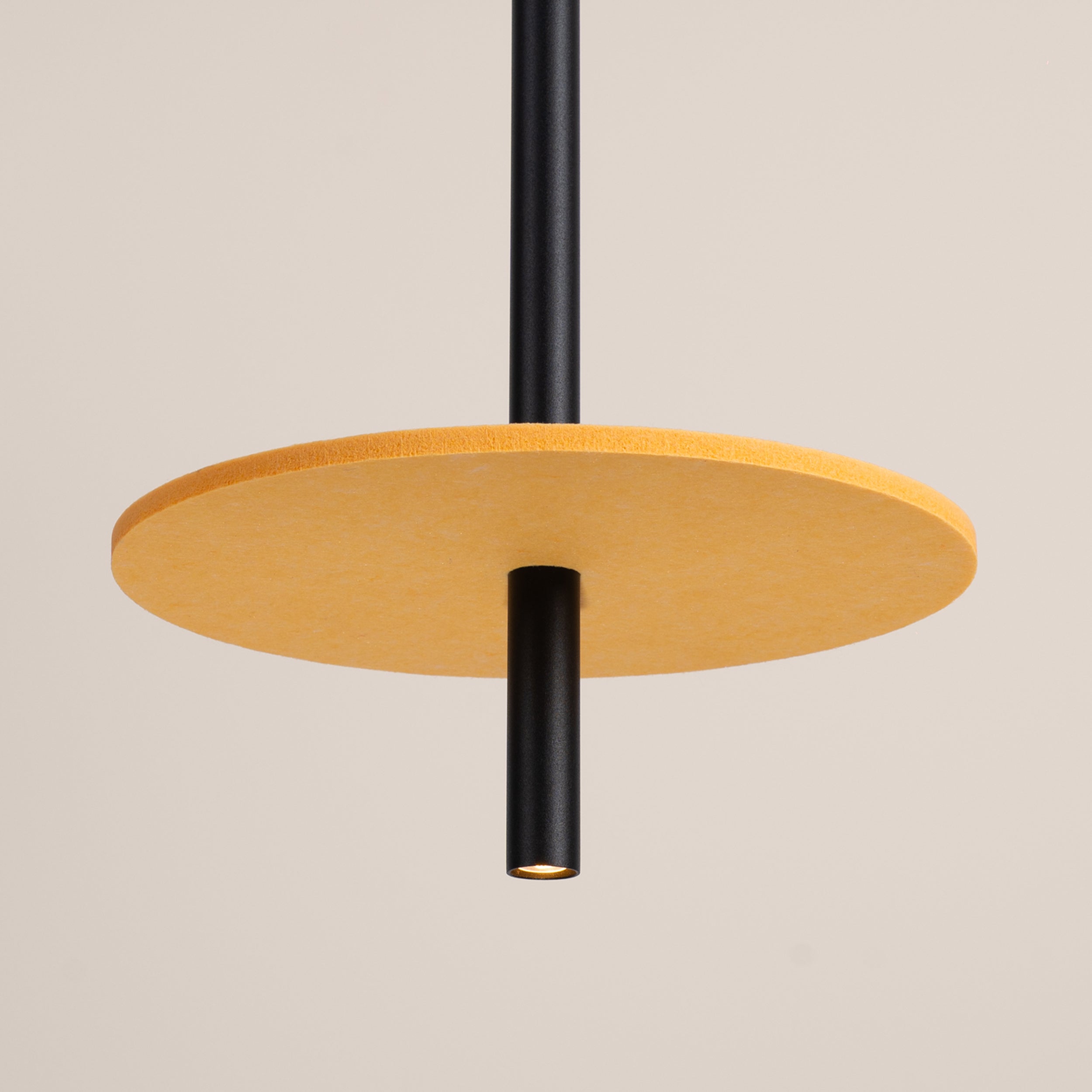 Lampa wisząca Feltro czarna/żółta