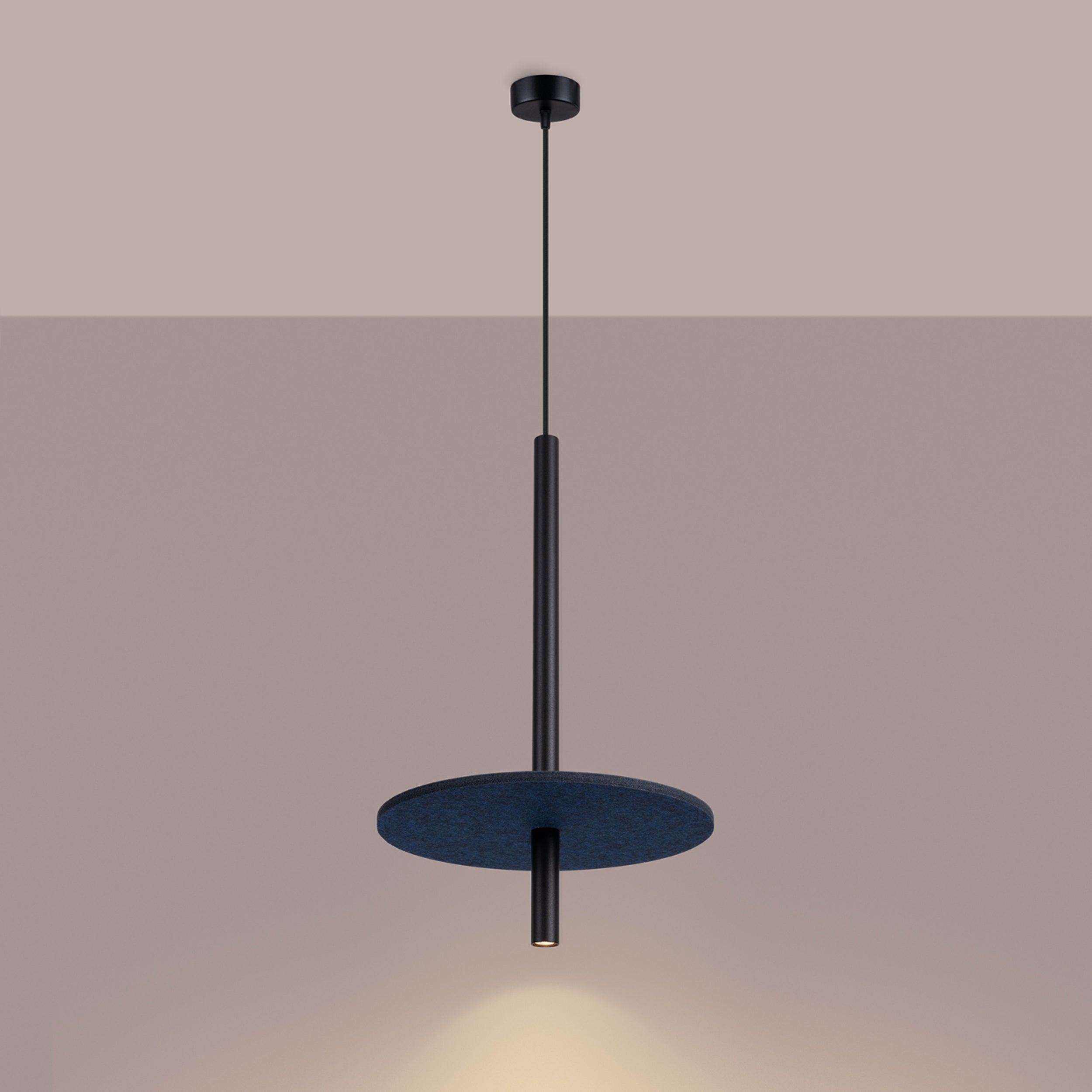 Lampa wisząca Feltro czarna/granatowa