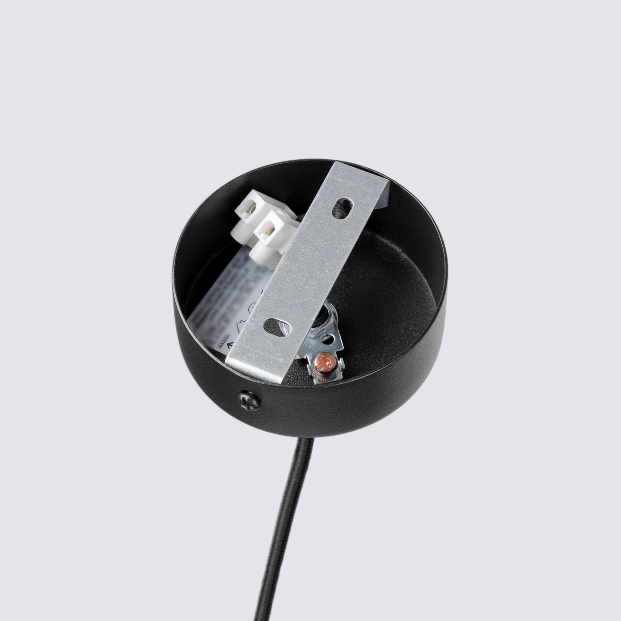 Lampa wisząca Pelta czarna/beżowa