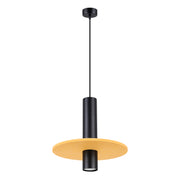 Lampa wisząca Pelta czarna/żółta