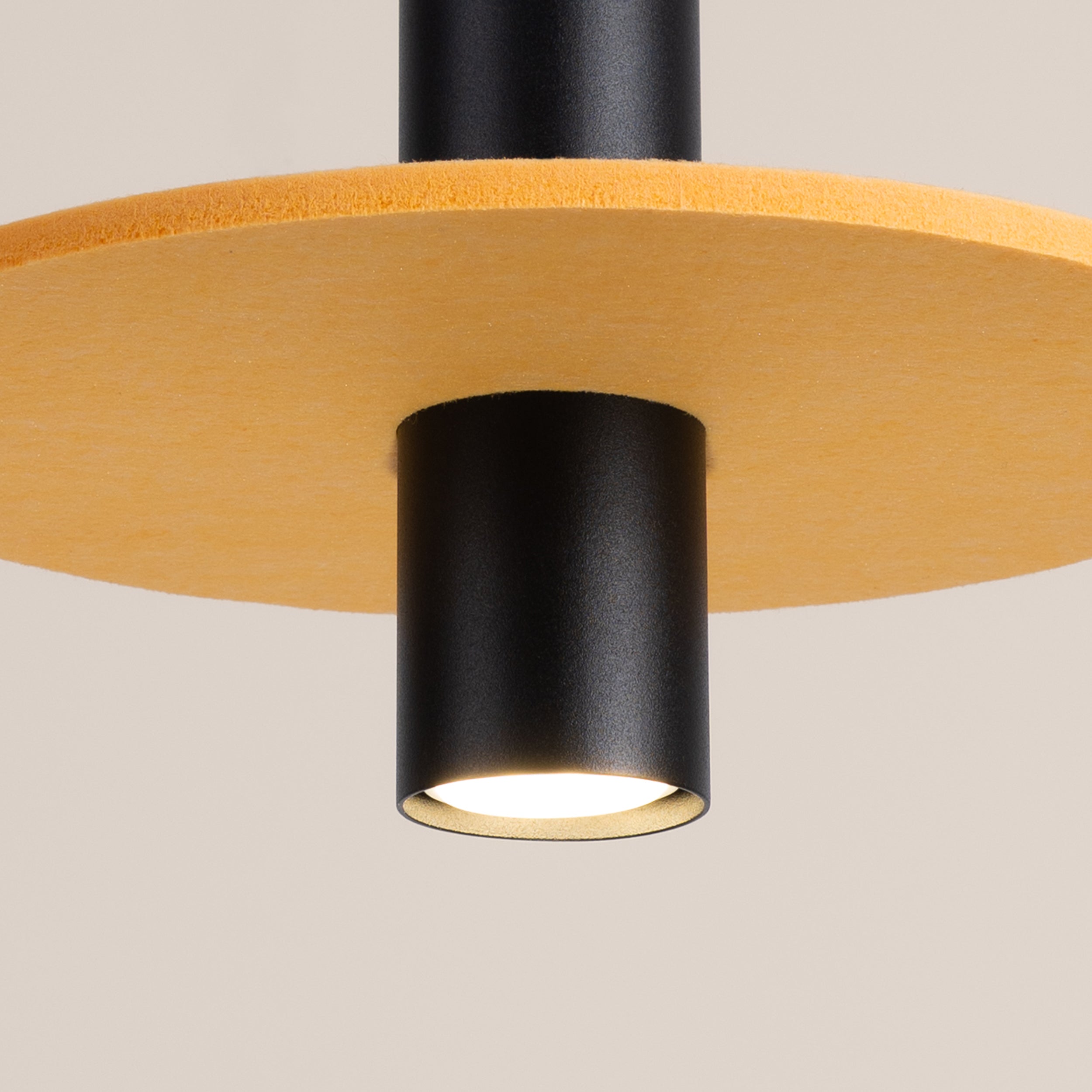 Lampa wisząca Pelta czarna/żółta