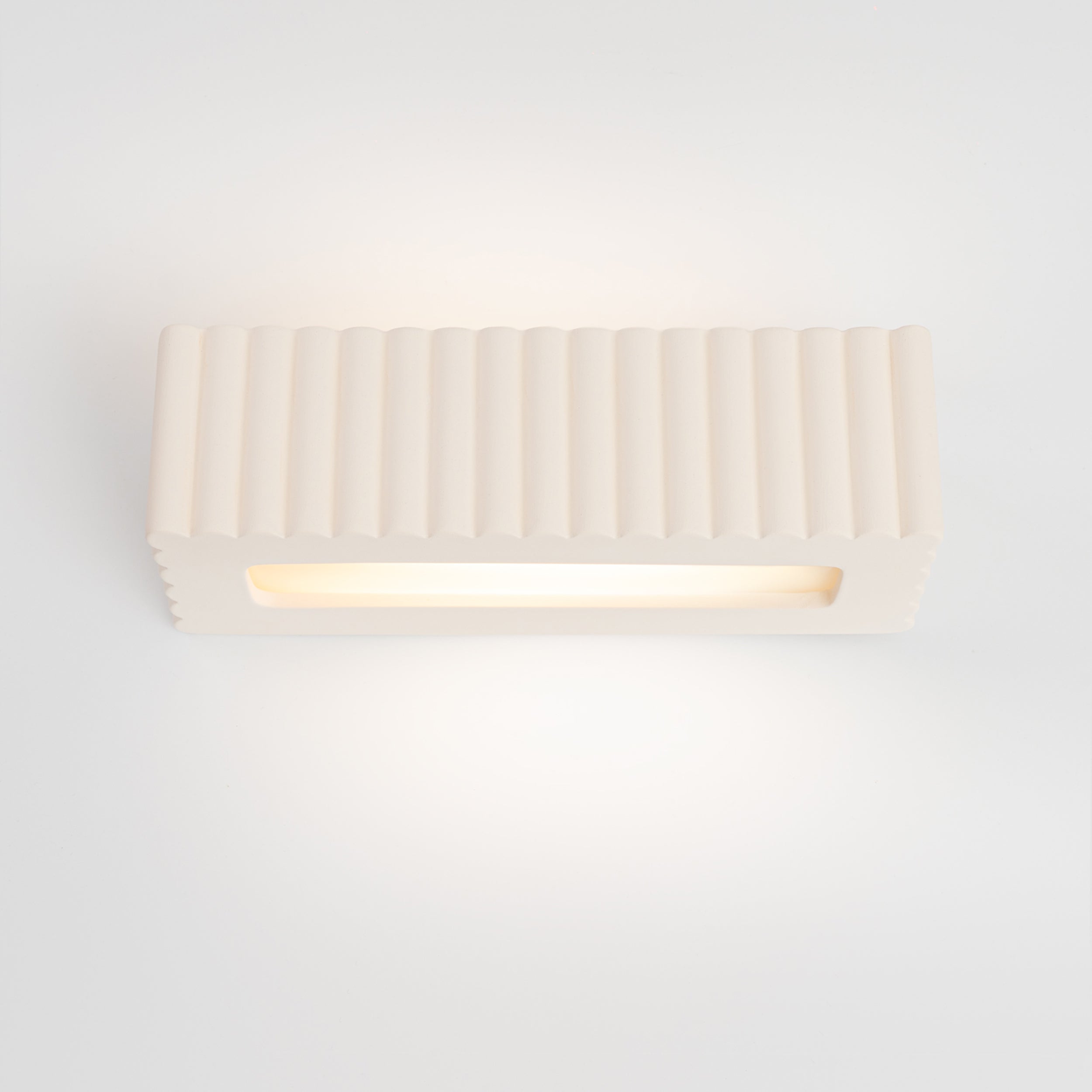 Kinkiet ceramiczny Rigata biały