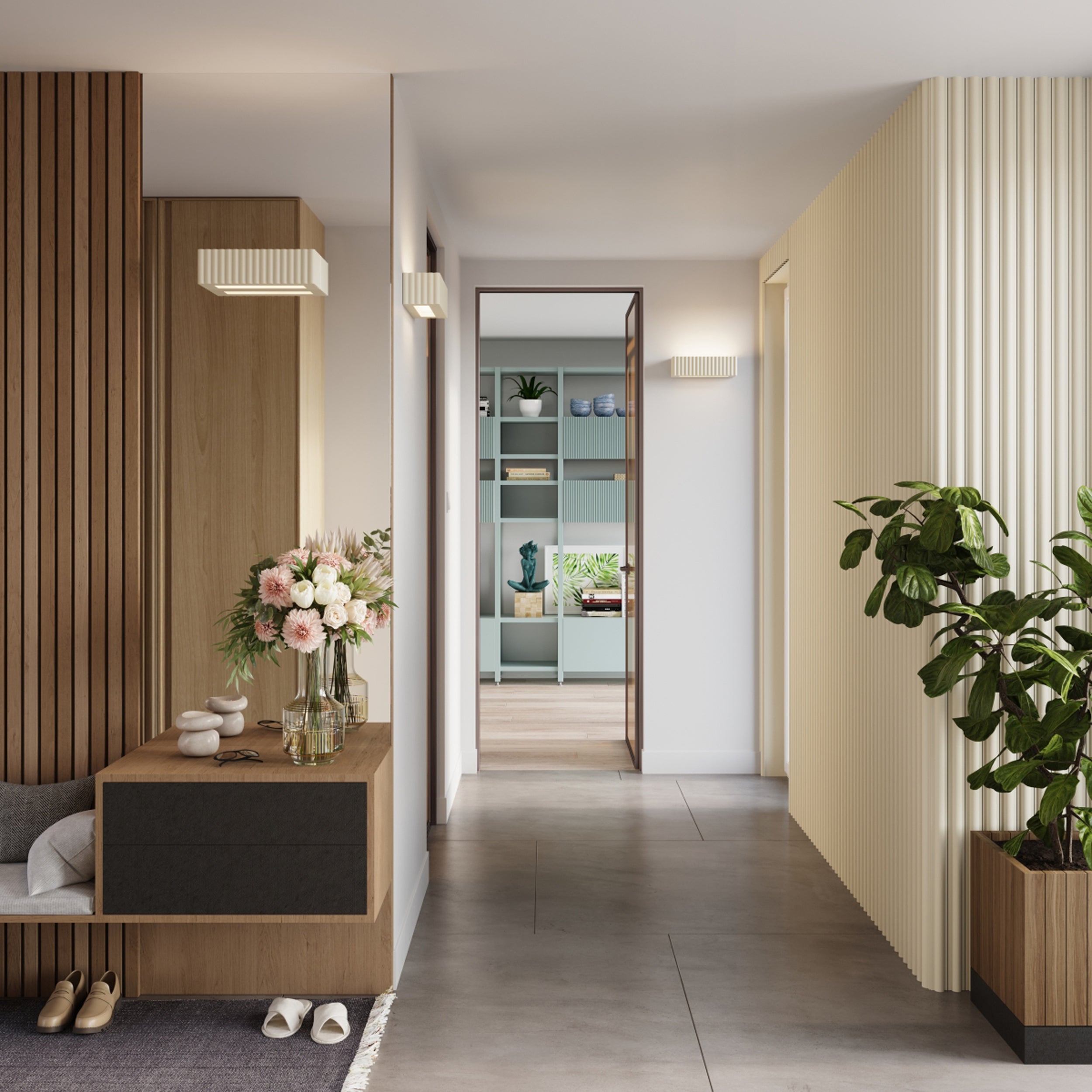 Kinkiet ceramiczny Rigata beżowy
