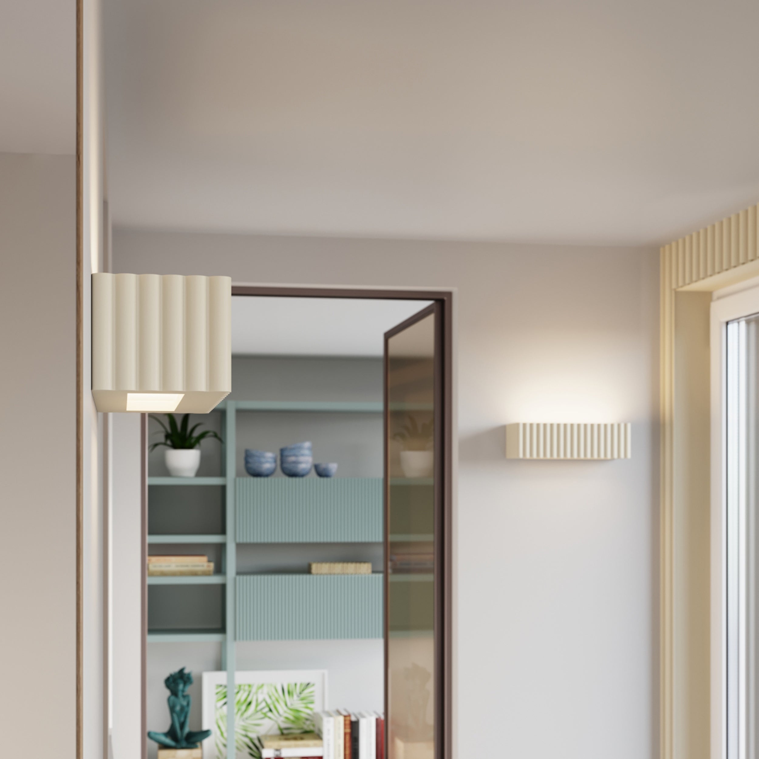 Kinkiet ceramiczny Rigata beżowy