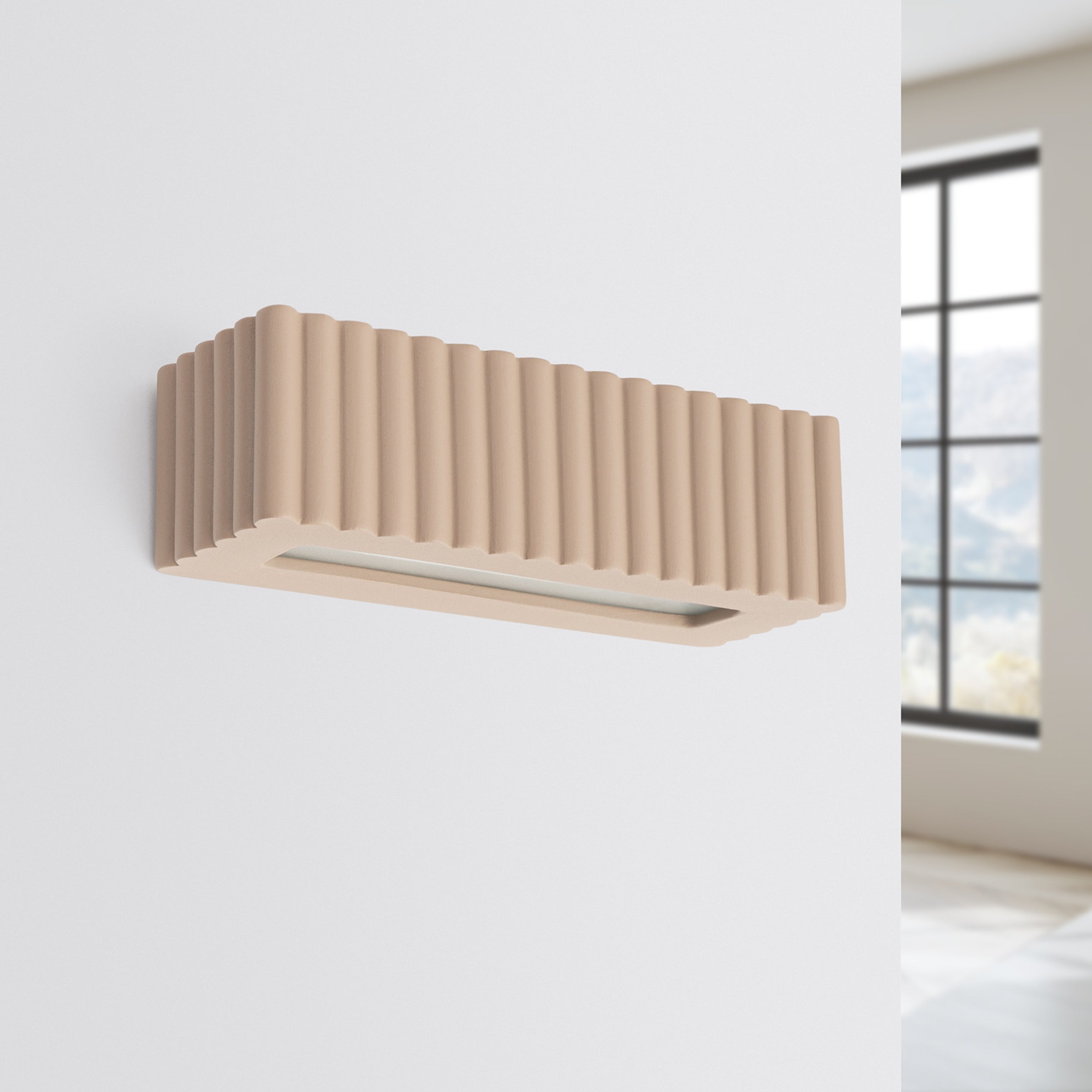 Kinkiet ceramiczny Rigata taupe