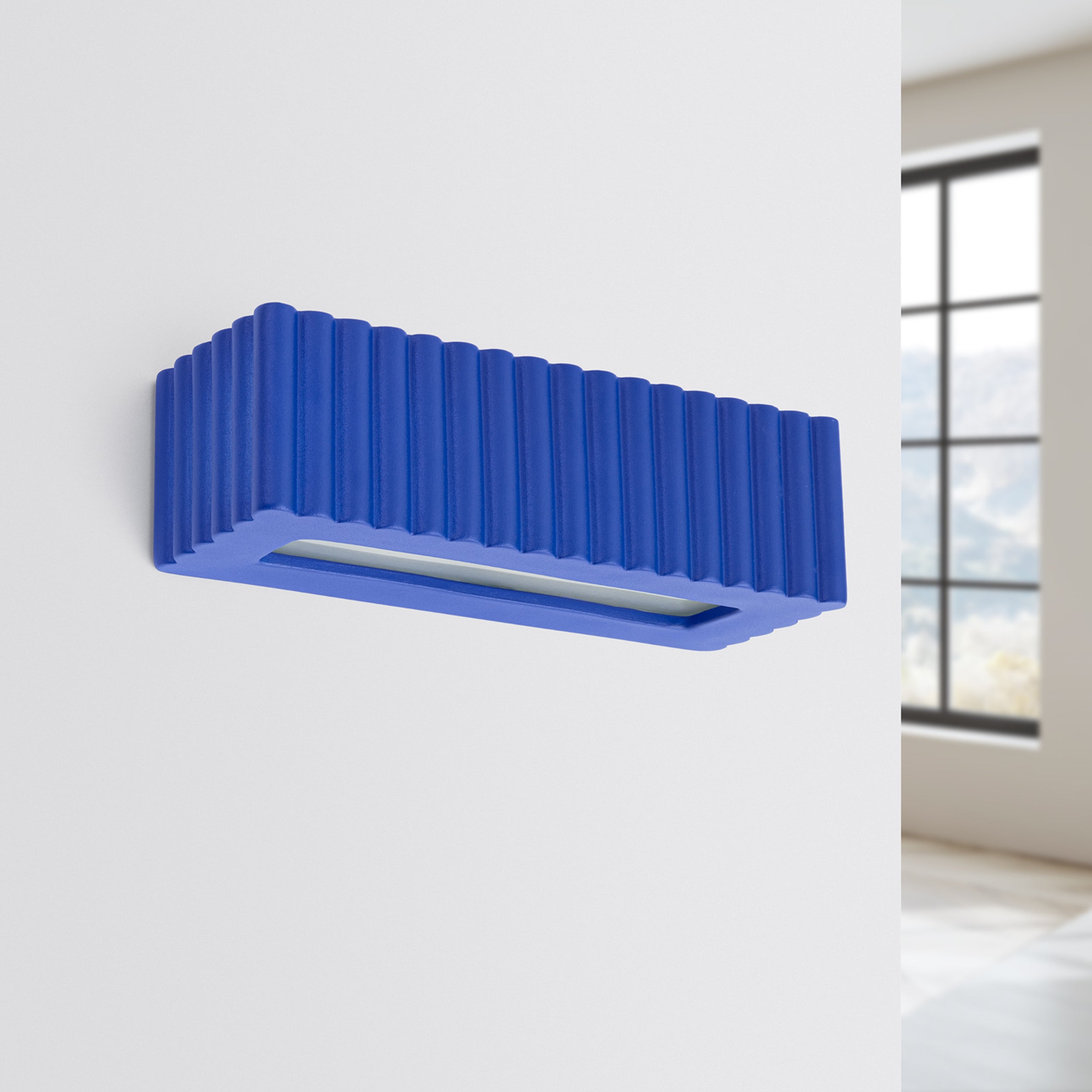Kinkiet ceramiczny Rigata ultramaryna