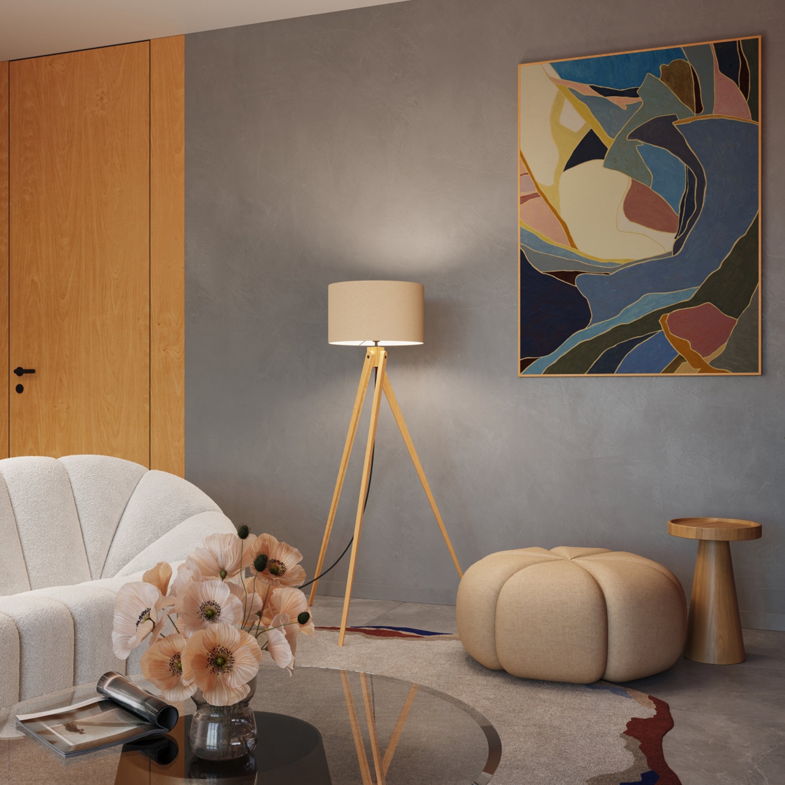 Lampa podłogowa Natt taupe