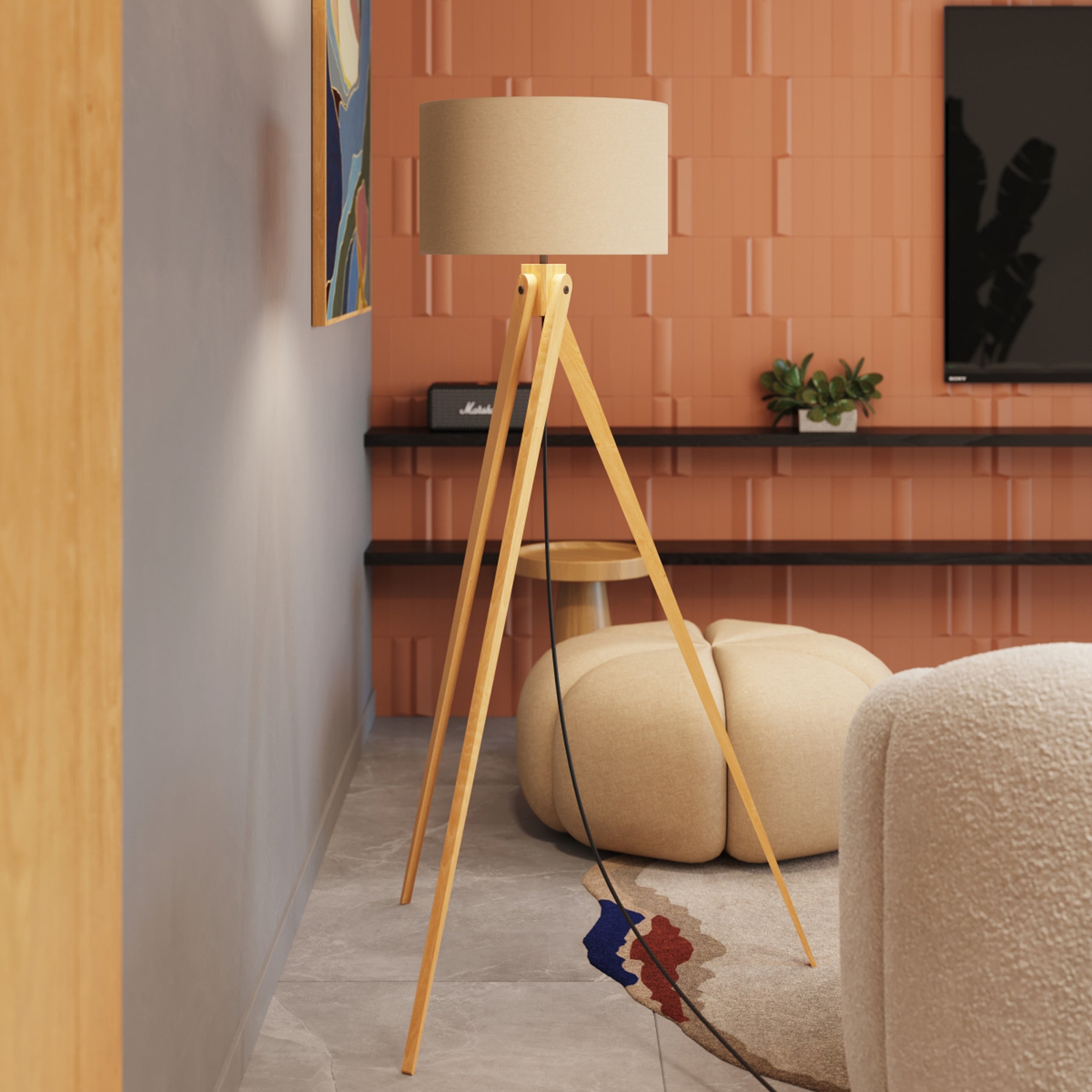 Lampa podłogowa Natt taupe