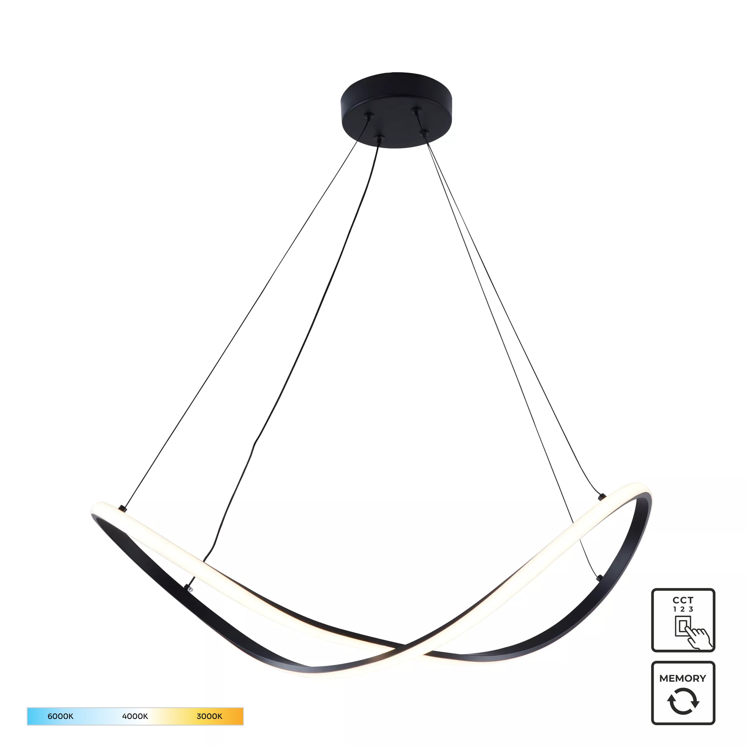Lampa sufitowa Erda czarna