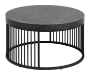 Stolik kawowy Velook okrągły 65x65 cm czarny marmur