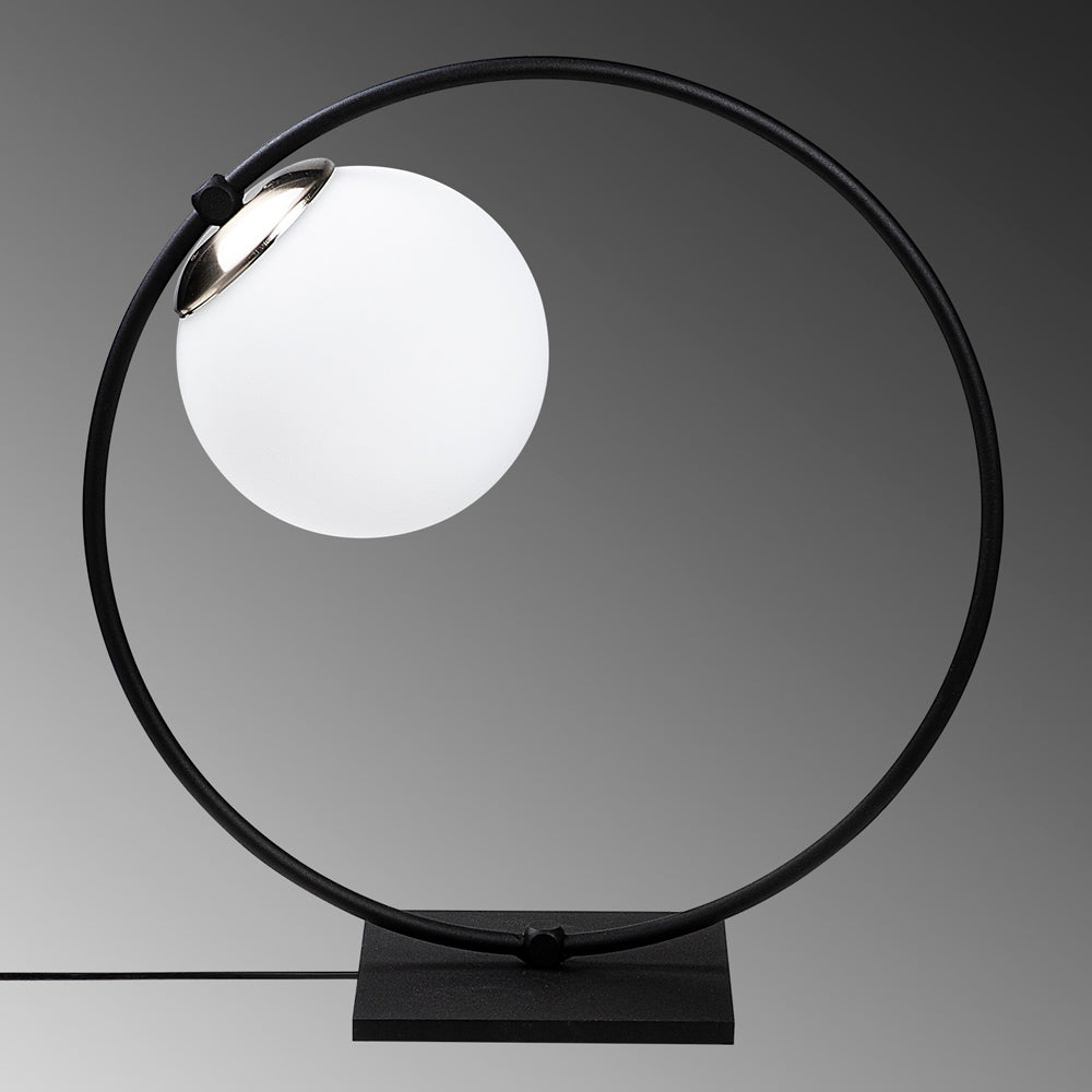Lampa stołowa Solanum czarno-biała