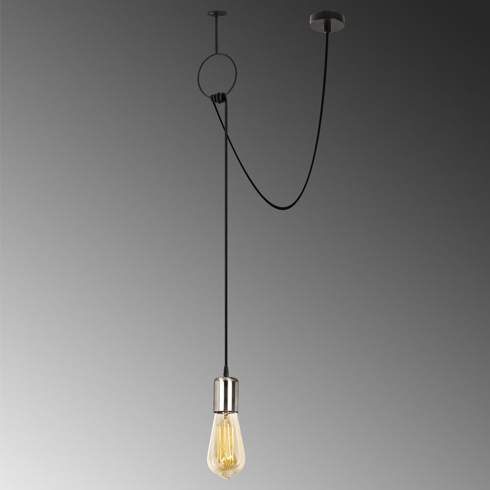 Lampa wisząca Inidil industrialna czarna