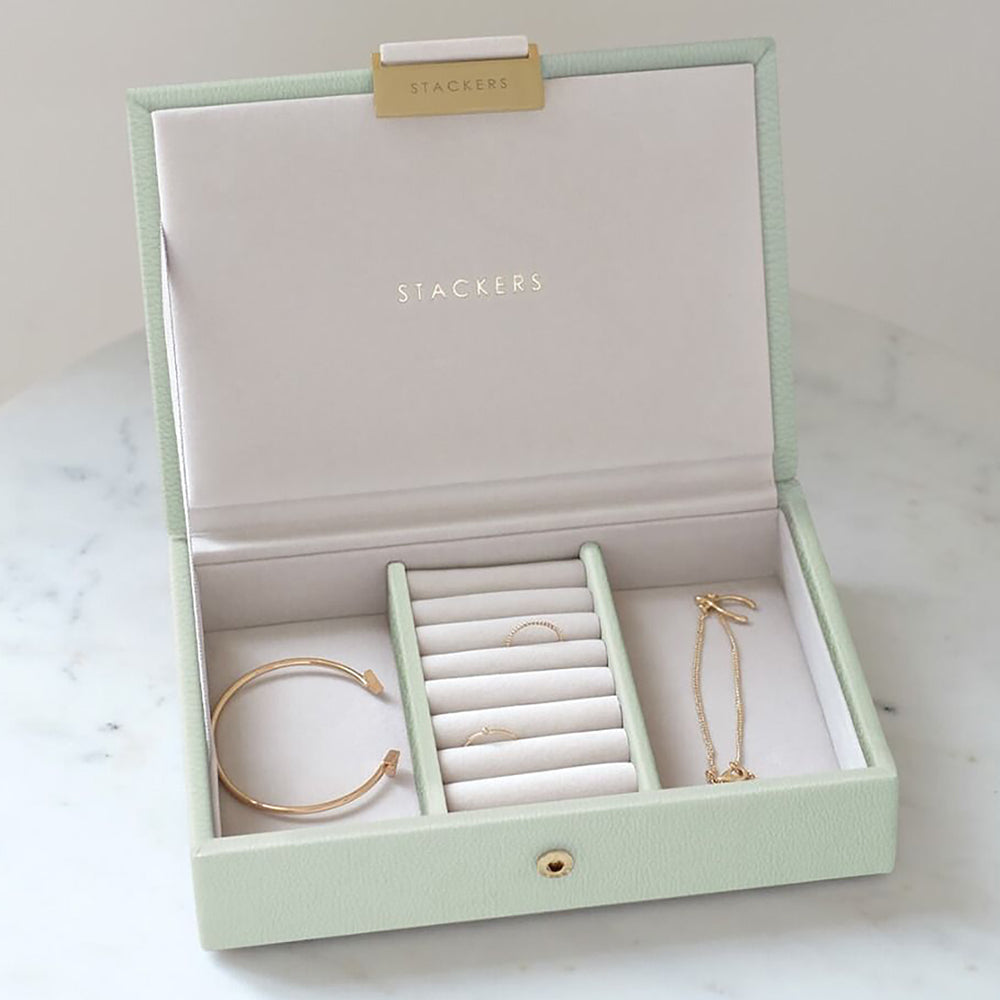 Szkatułka na biżuterię Pebble Mini Jewellery Box zieleń szałwi
