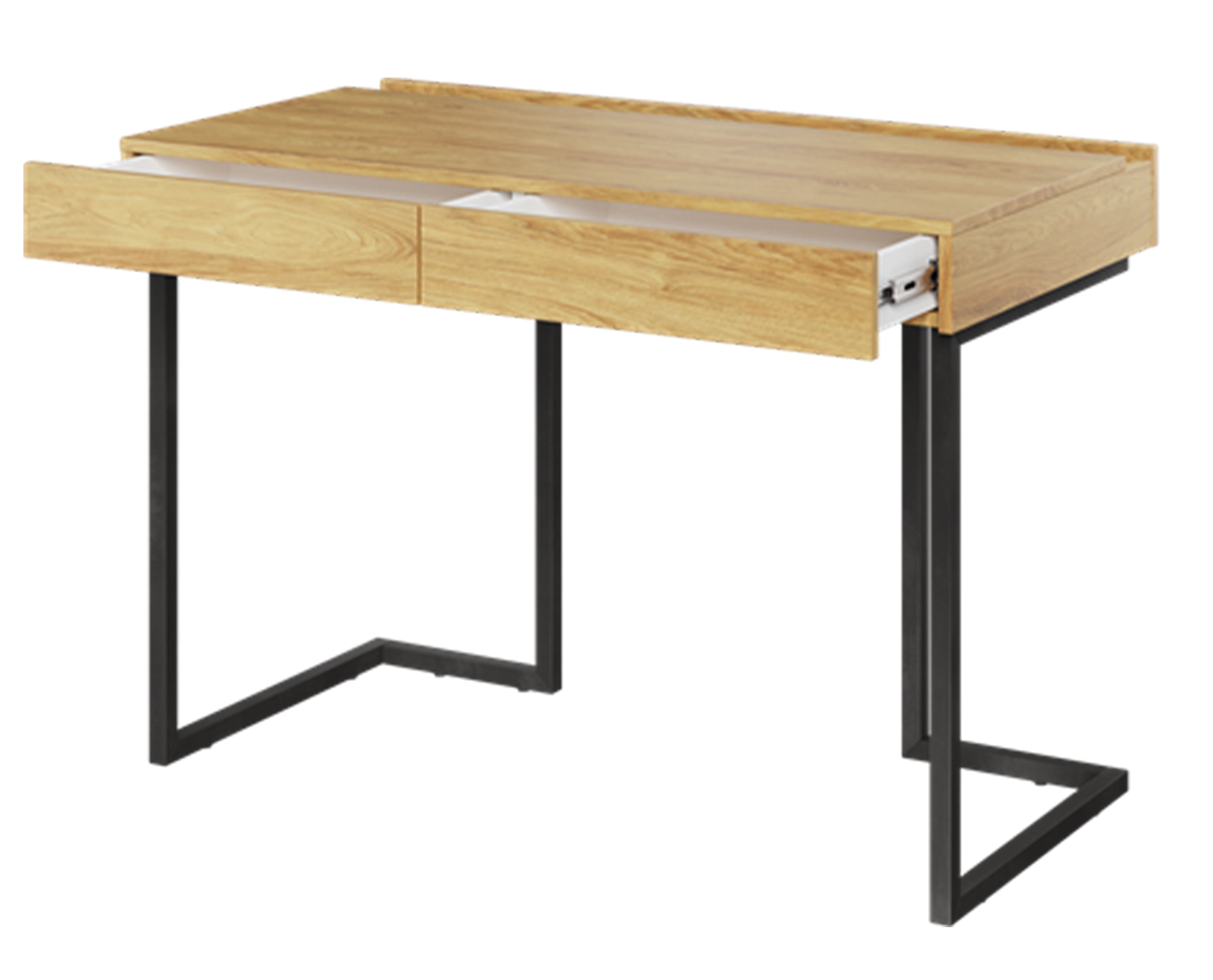 Biurko Teen Flex z szufladami 110 cm Hikora naturalna / raw steel