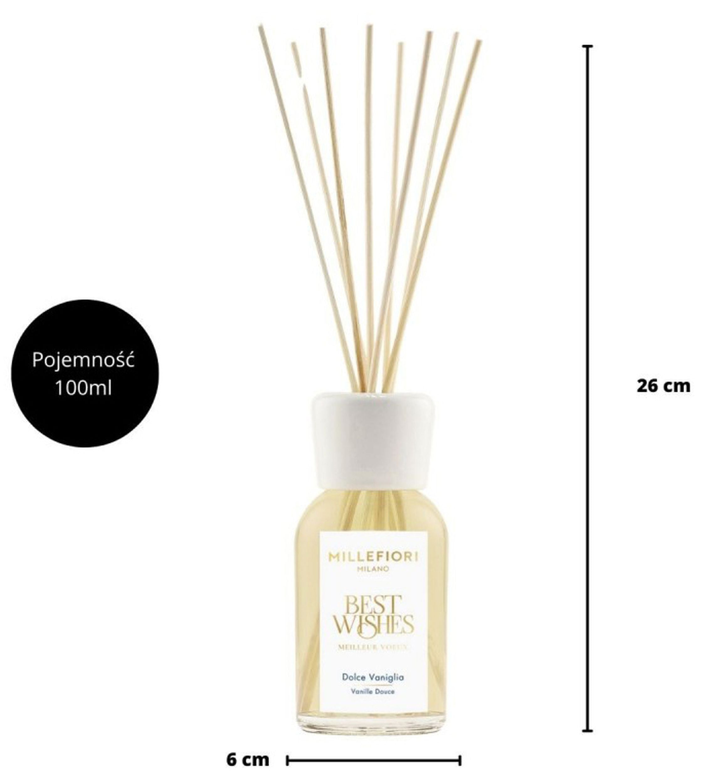 Zestaw prezentowy Millefiori Milano pałeczki zapachowe i spray Dolce Vaniglia