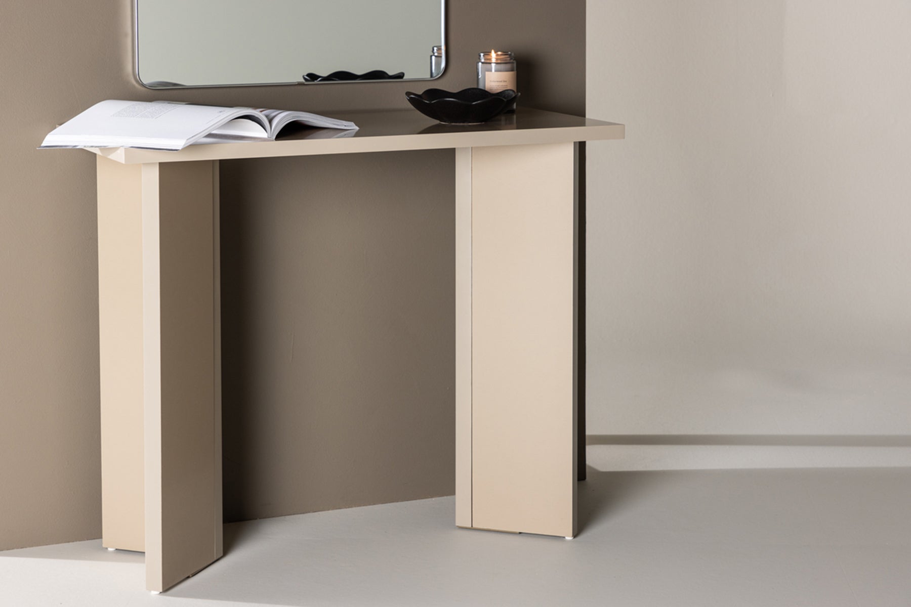 Toaletka biurko Runetice 90 cm kremowa