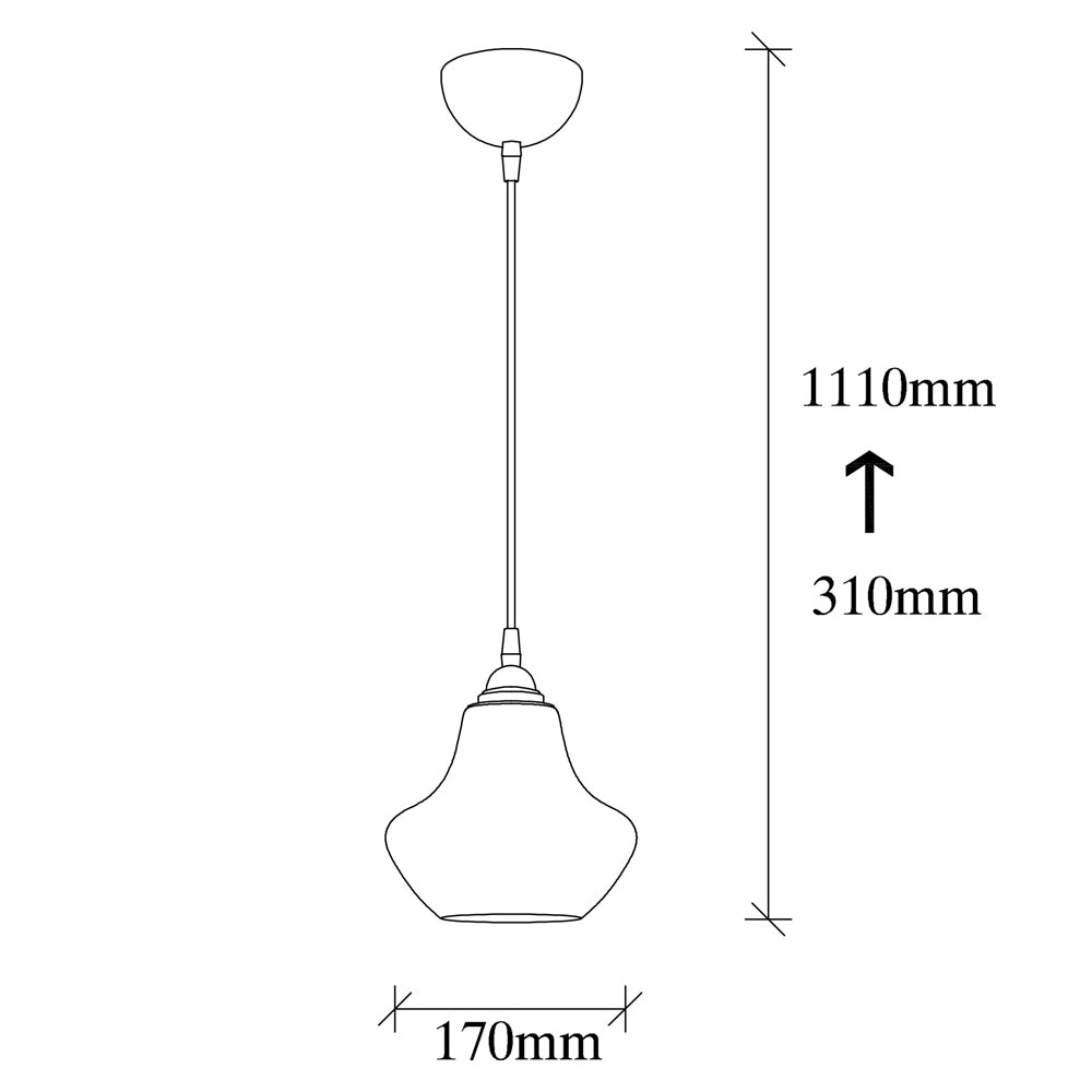 Lampa sufitowa Cheeny w kształcie dzwonu średnica 15 cm
