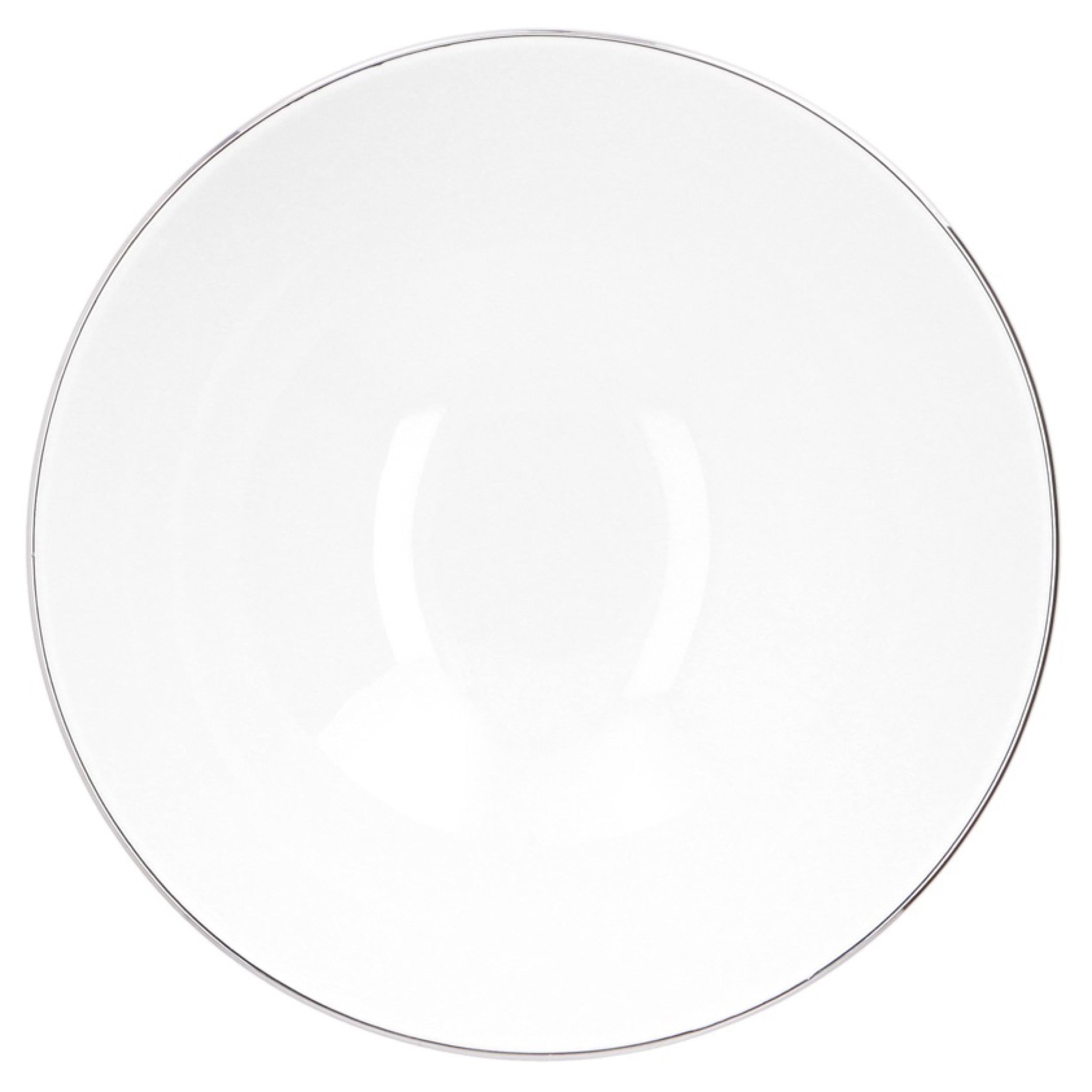 Serwis obiadowy porcelanowy dla 12 os. City biało-srebrne