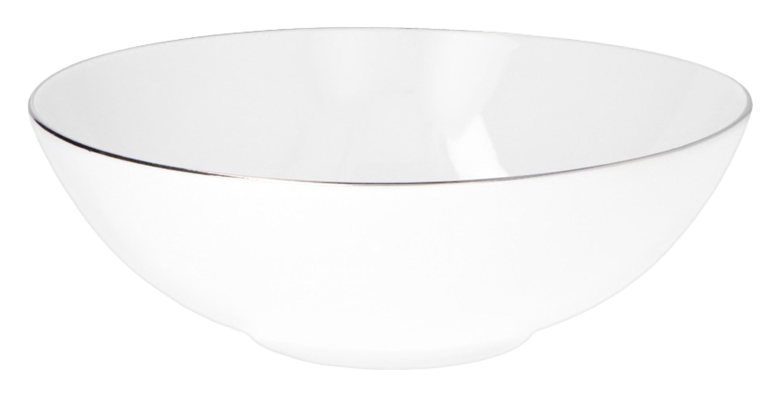 Serwis obiadowy porcelanowy dla 12 os. City biało-srebrne