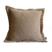 Poszewka Boucle z dekoracyjnym rantem 40x40 cm beżowa