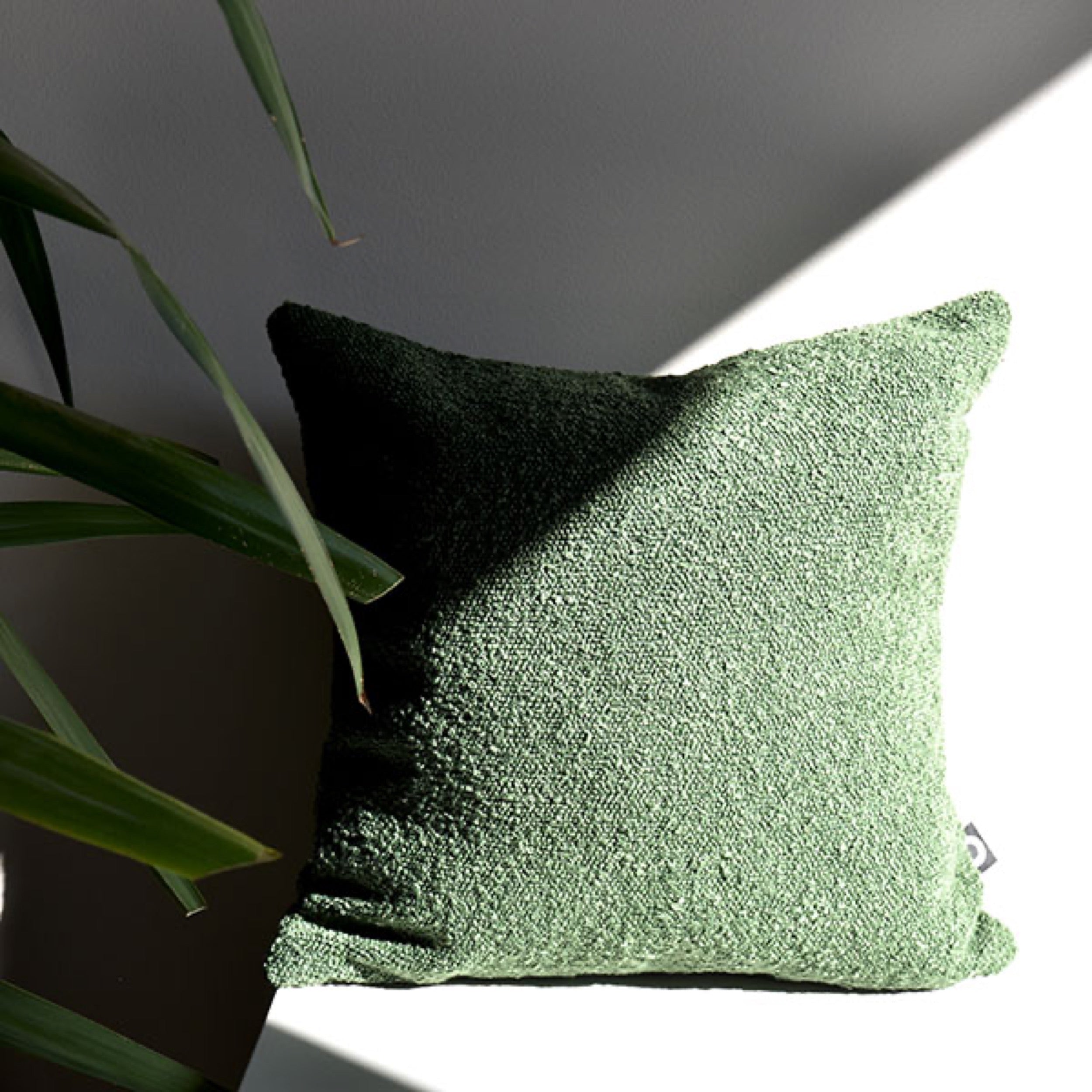 Poszewka Boucle 40x40 cm zielona