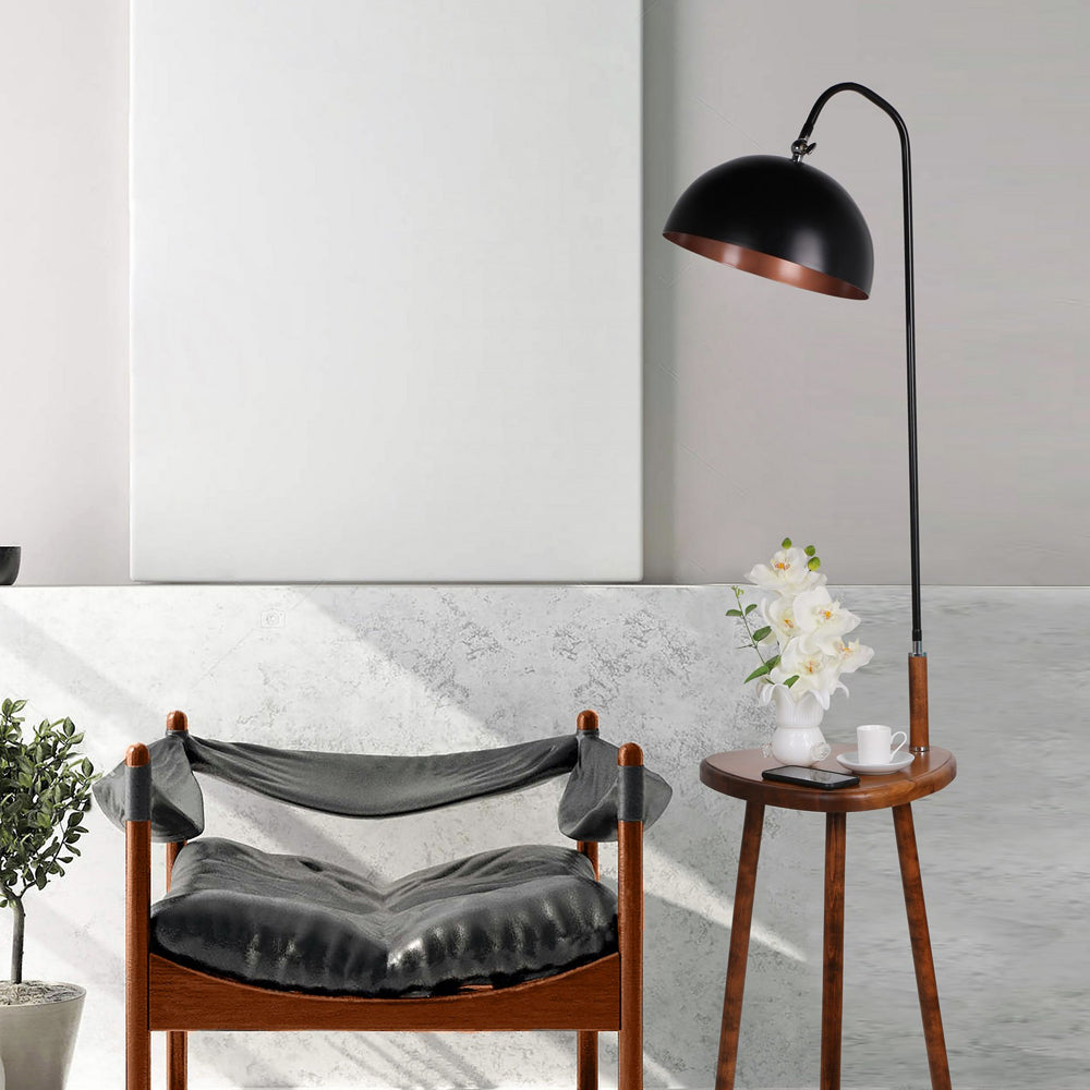 Lampa podłogowa ze stolikiem Sehobi 165 cm
