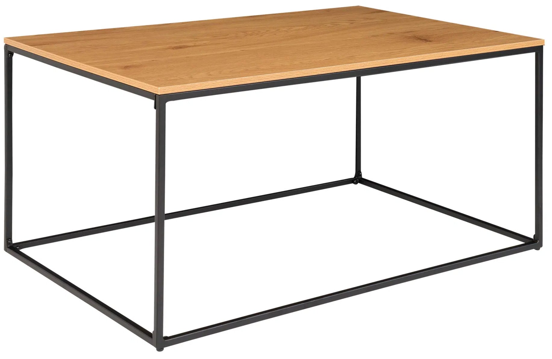 Stolik kawowy industrialny Krapina 90x60 cm dąb