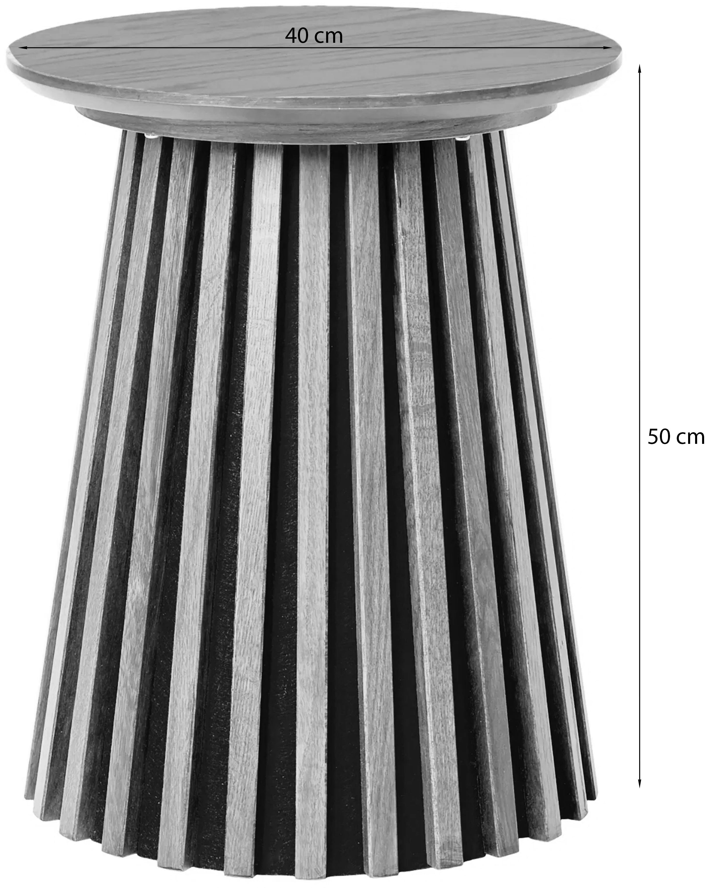 Stolik kawowy Nenters średnica 40 cm fornir dębowy