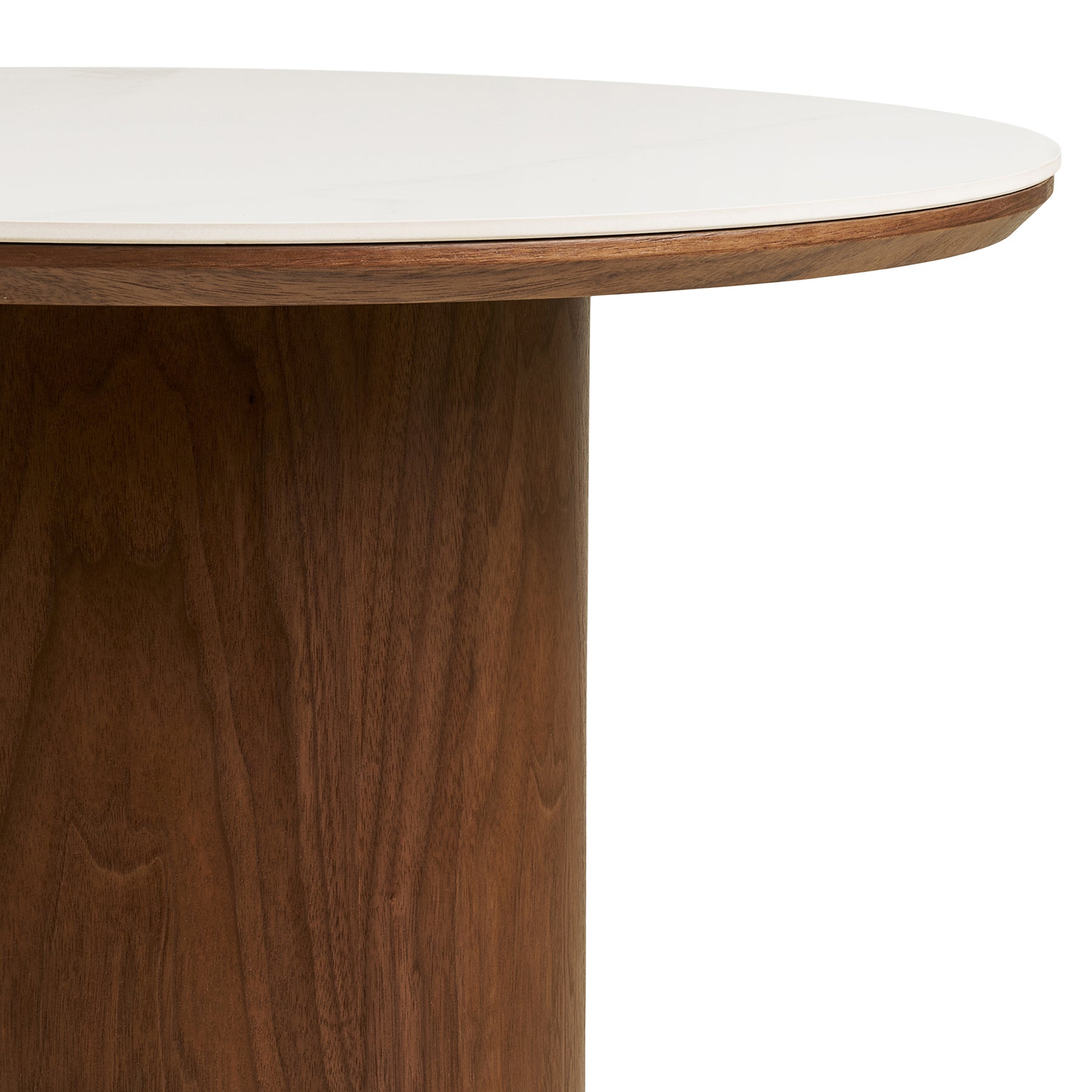Stolik kawowy Noli okrągły 60 cm orzech ceramiczny blat