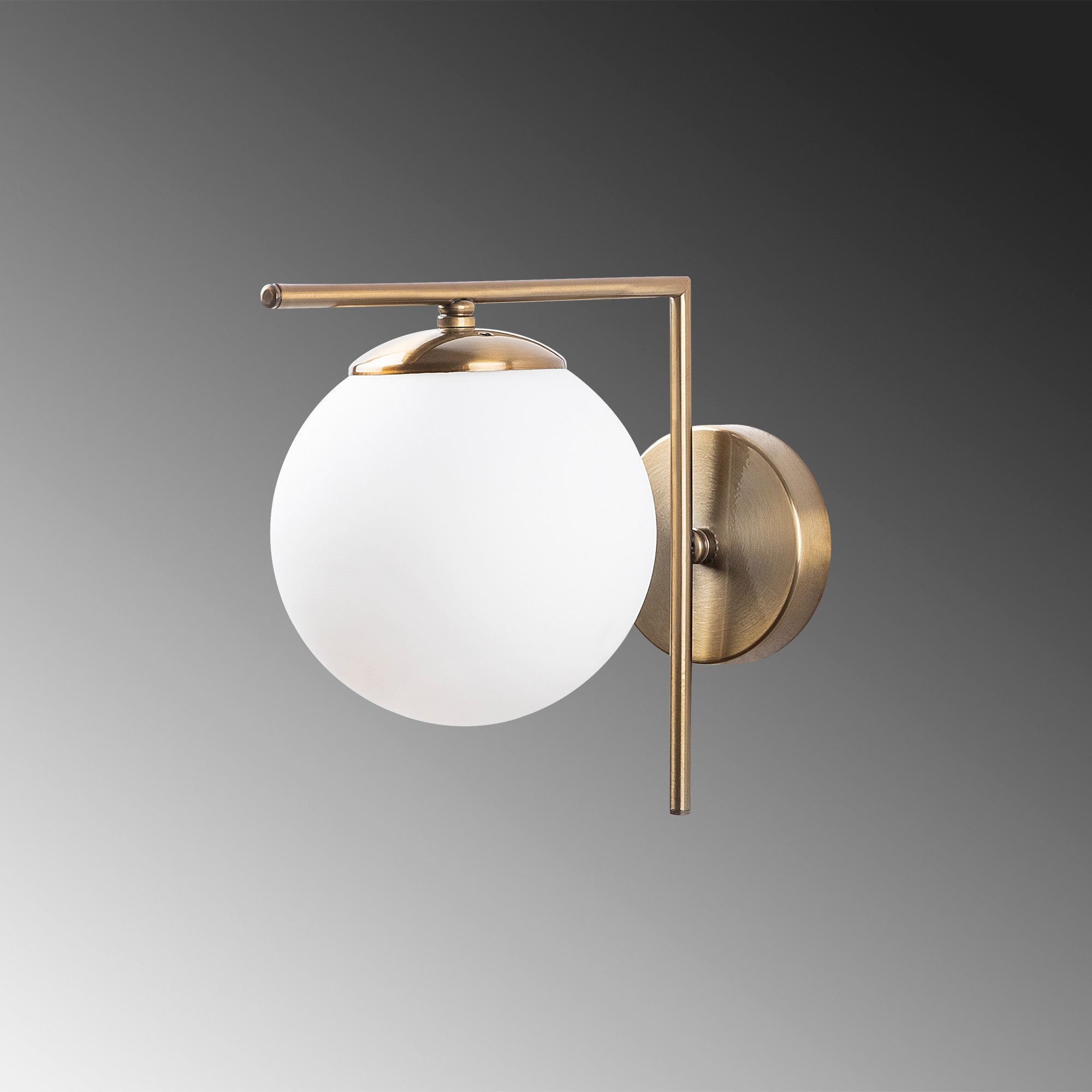 Lampa ścienna Lametters białe klosze/ złoto vintage