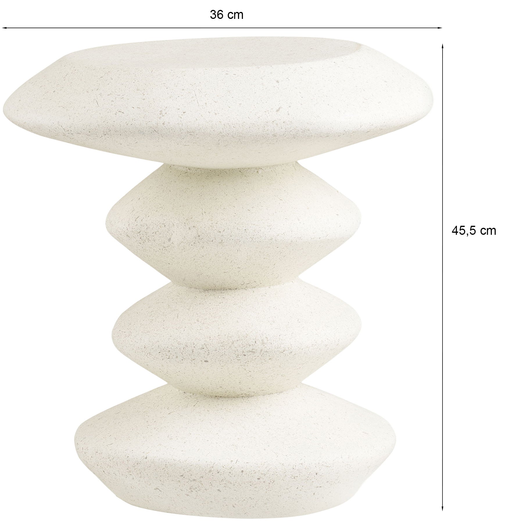 Stolik boczny Blackburn okrągły 36 cm biały