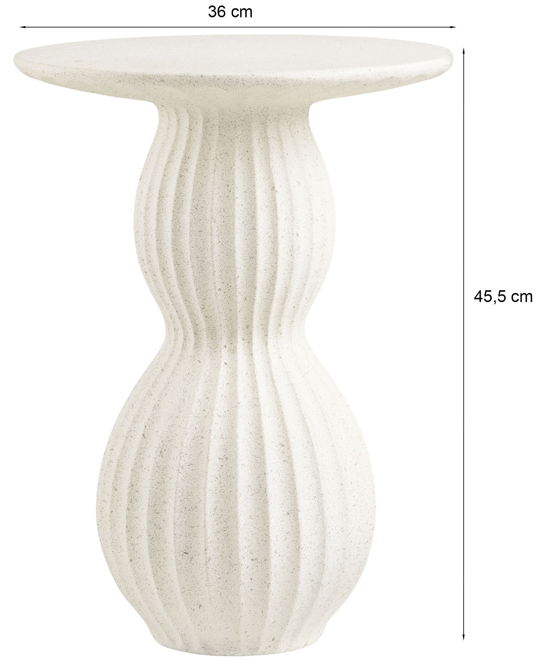 Stolik boczny Newtown okrągły 40 cm biały
