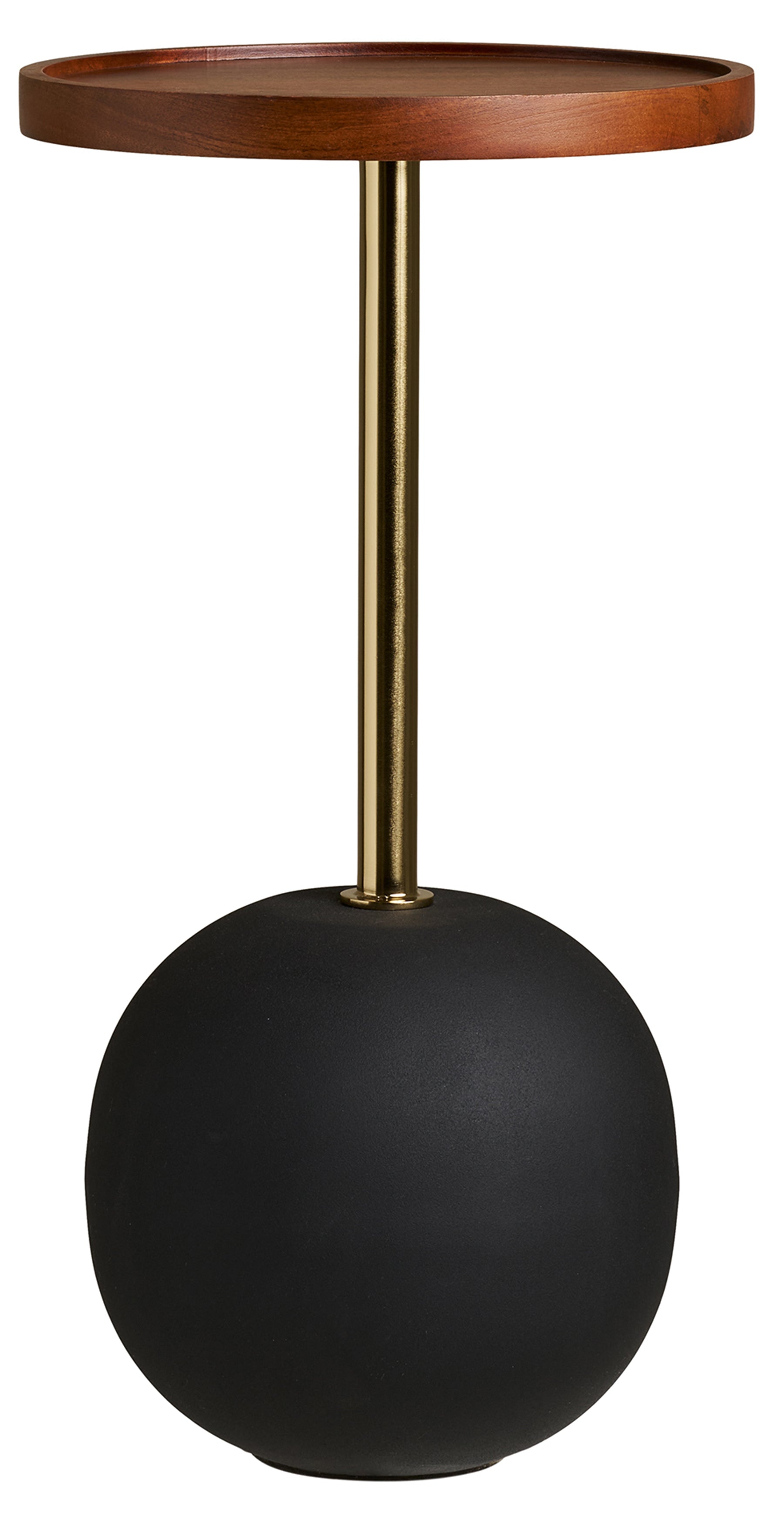 Stolik boczny Sirone okrągły 30 cm drewno mango