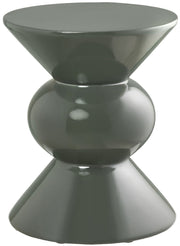 Stolik boczny Rosolina okrągły 34 cm zielony wysoki połysk