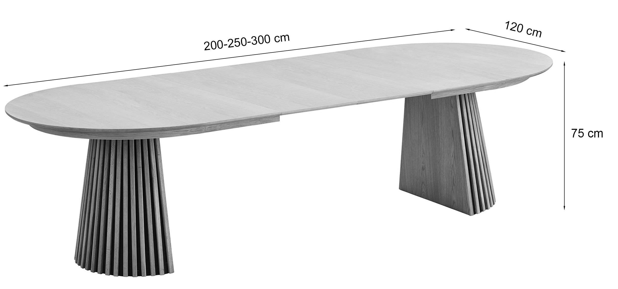 Stół rozkładany do jadalni Nenters 200-300x120 cm dąb naturalny