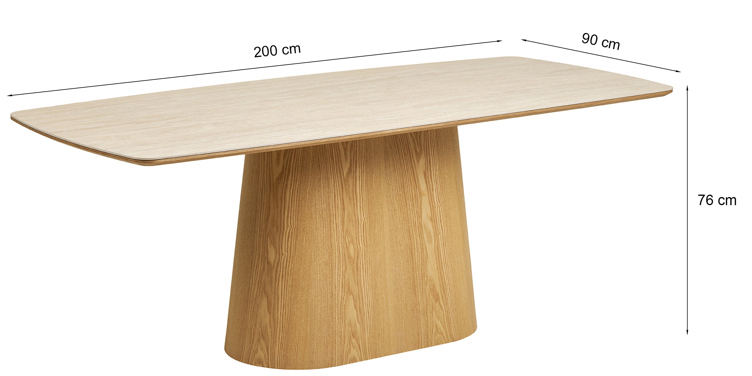 Stół do jadalni Noli 200x90 cm dąb naturalny