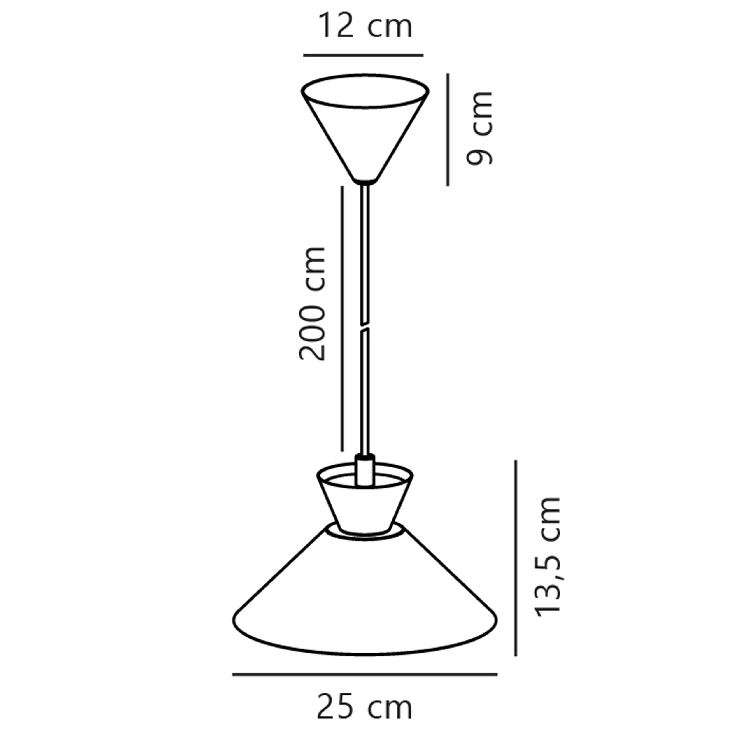 Lampa wisząca Dial 25 cm czarna
